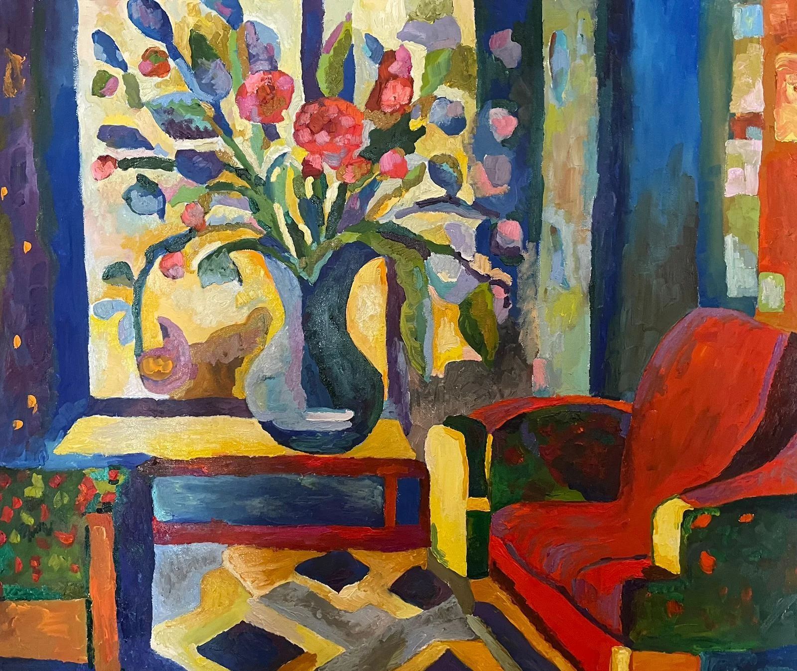 Таня Бродская (Авторская графика - 
                  70 x 50 см) Красная софа