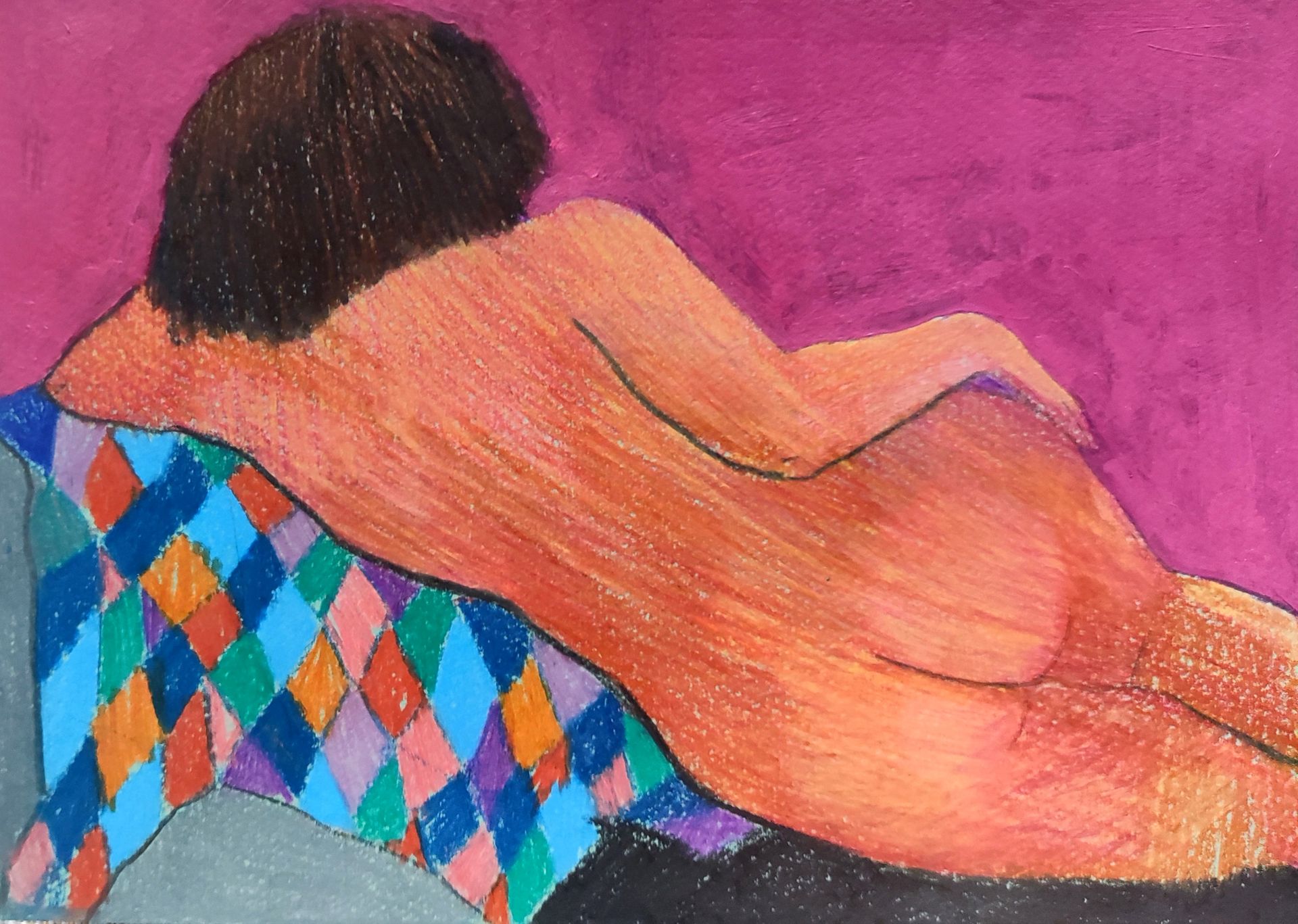 Дарья Петухова (Авторская графика - 
                  21 x 14.8 см) Натурщица