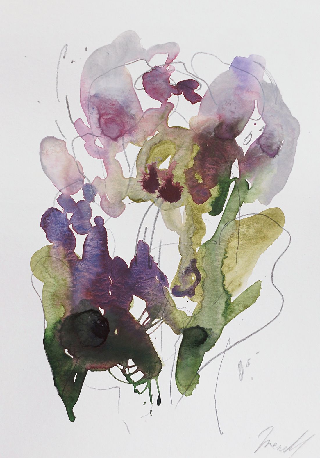 Ирен Мусина (Авторская графика - 
                  21 x 27.9 см) Цветущее