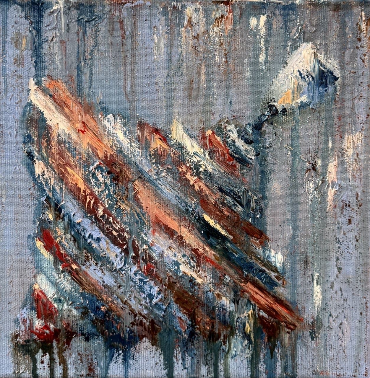 Белла Новинькова (Картина, живопись - 
                  40 x 40 см) Из детства