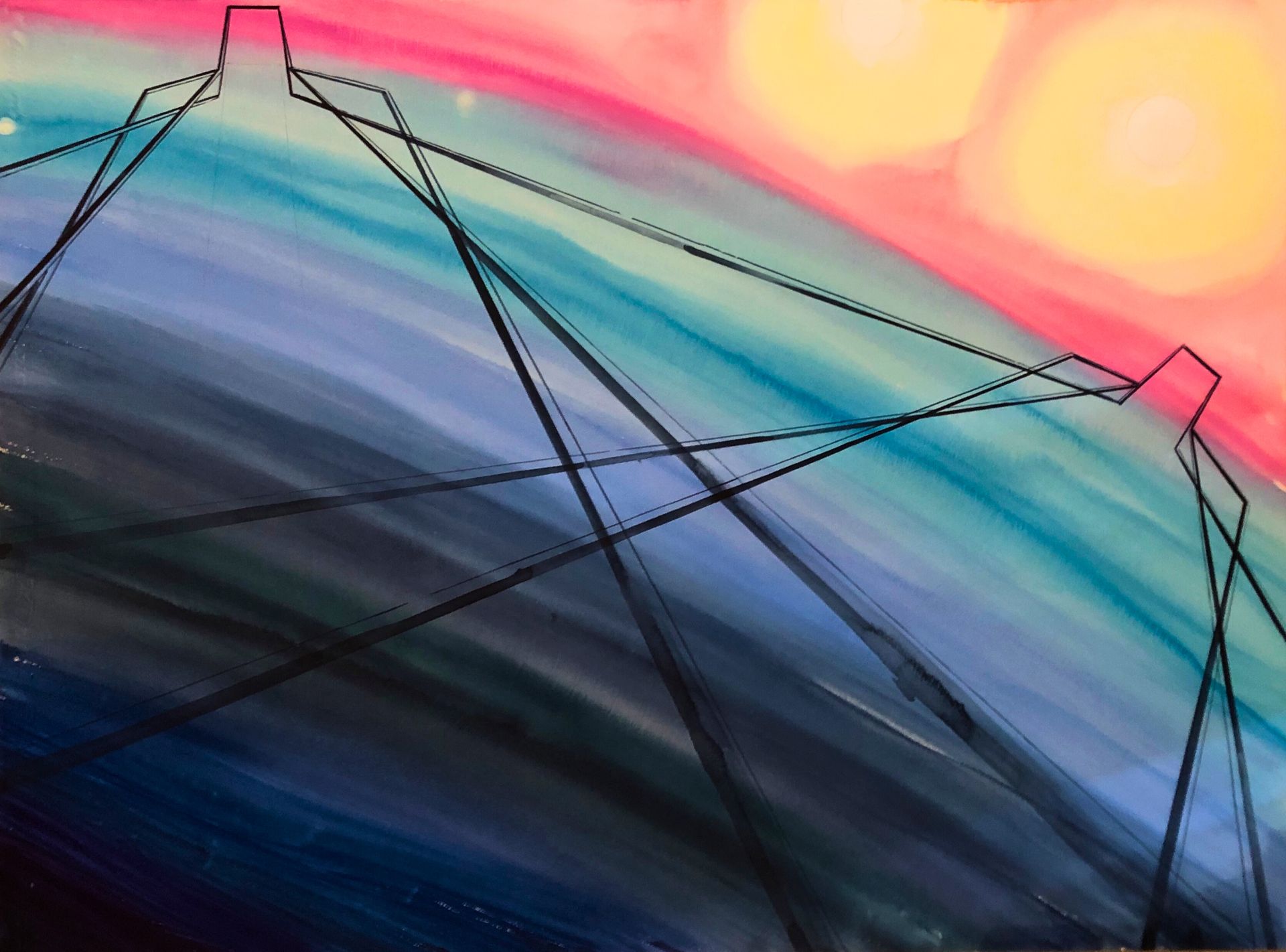 Сергей Лоцманов (Авторская графика - 
                  75 x 55 см) Без названия