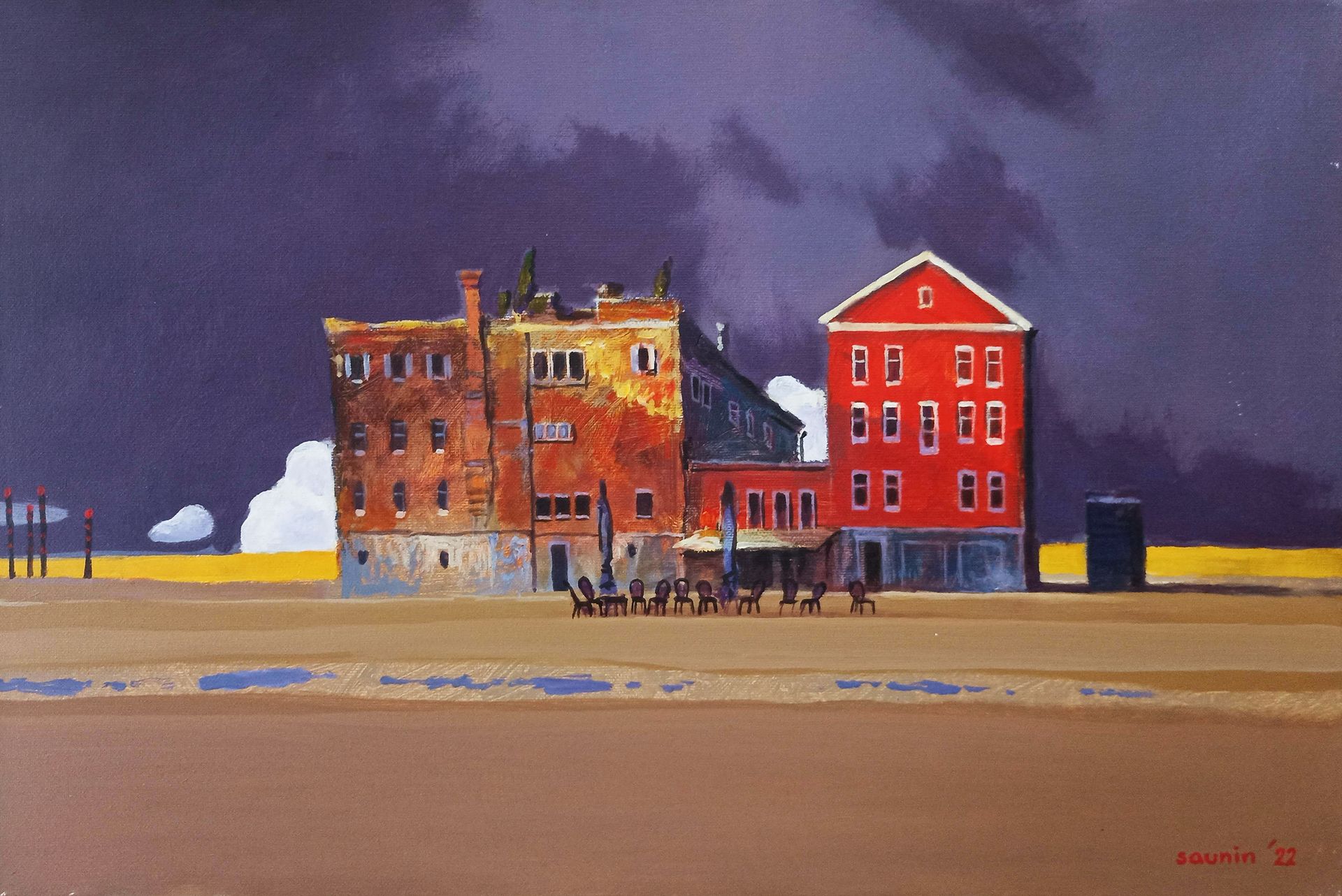 Денис Саунин (Картина, живопись - 
                  60 x 40 см) Теплый вечер