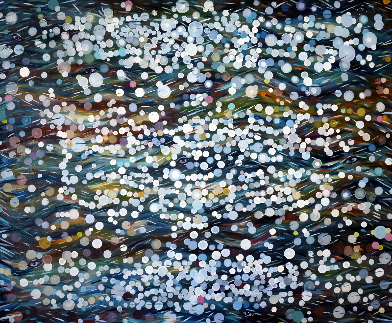 Екатерина Ларичкина (Картина, живопись - 
                  120 x 100 см) Река. Блики Солнца на воде.