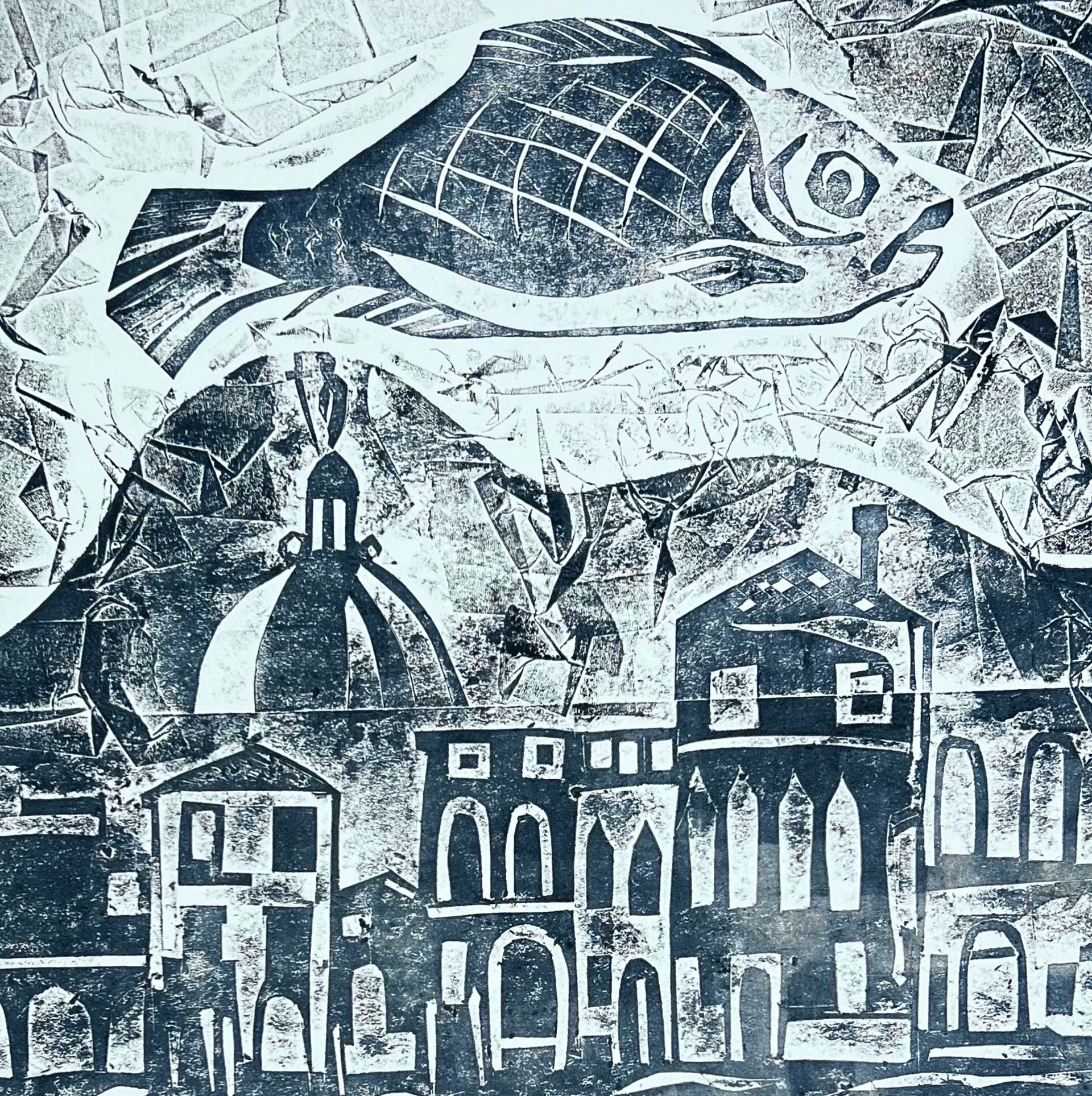 Мария Зайцева (Графика печатная - 
                  40 x 40 см) Рыба-Венеция