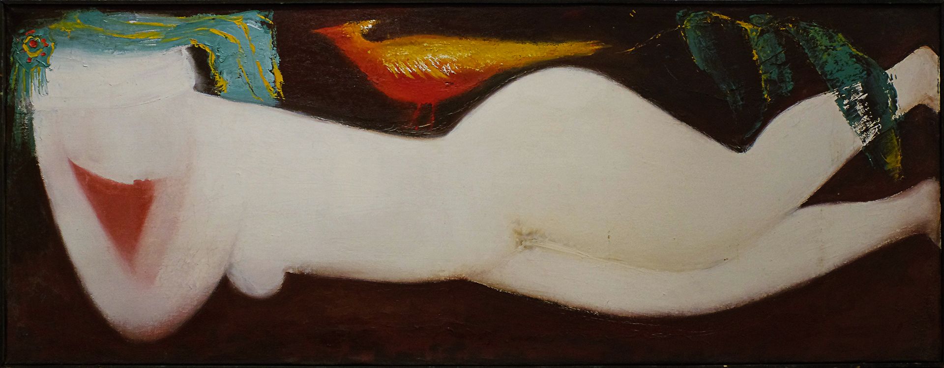 Адалет Кара (Картина, живопись - 
                  156 x 56 см) Красная птица