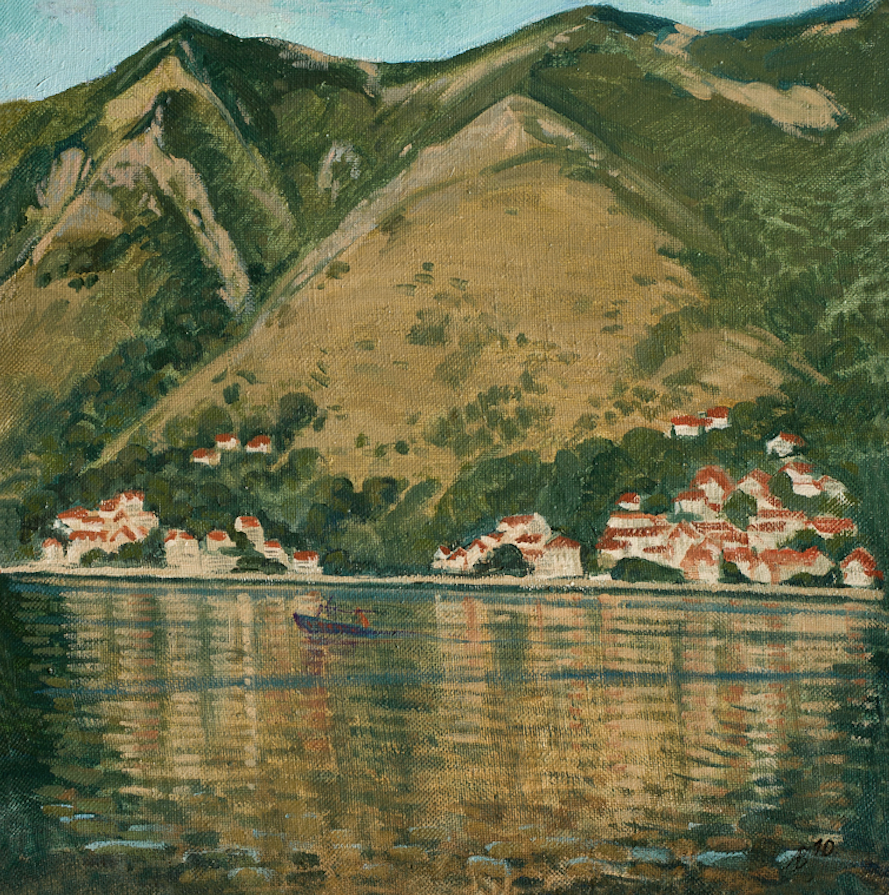 Анна Захаркина (Картина, живопись - 
                  50 x 50 см) Утро в заливе