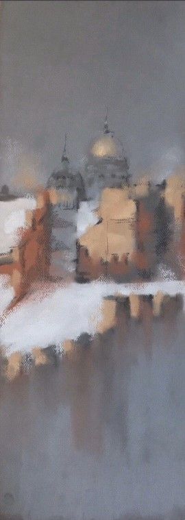 Станислав Банкасов (Авторская графика - 
                  25 x 65 см) Осенний проблеск. Autumn climpse