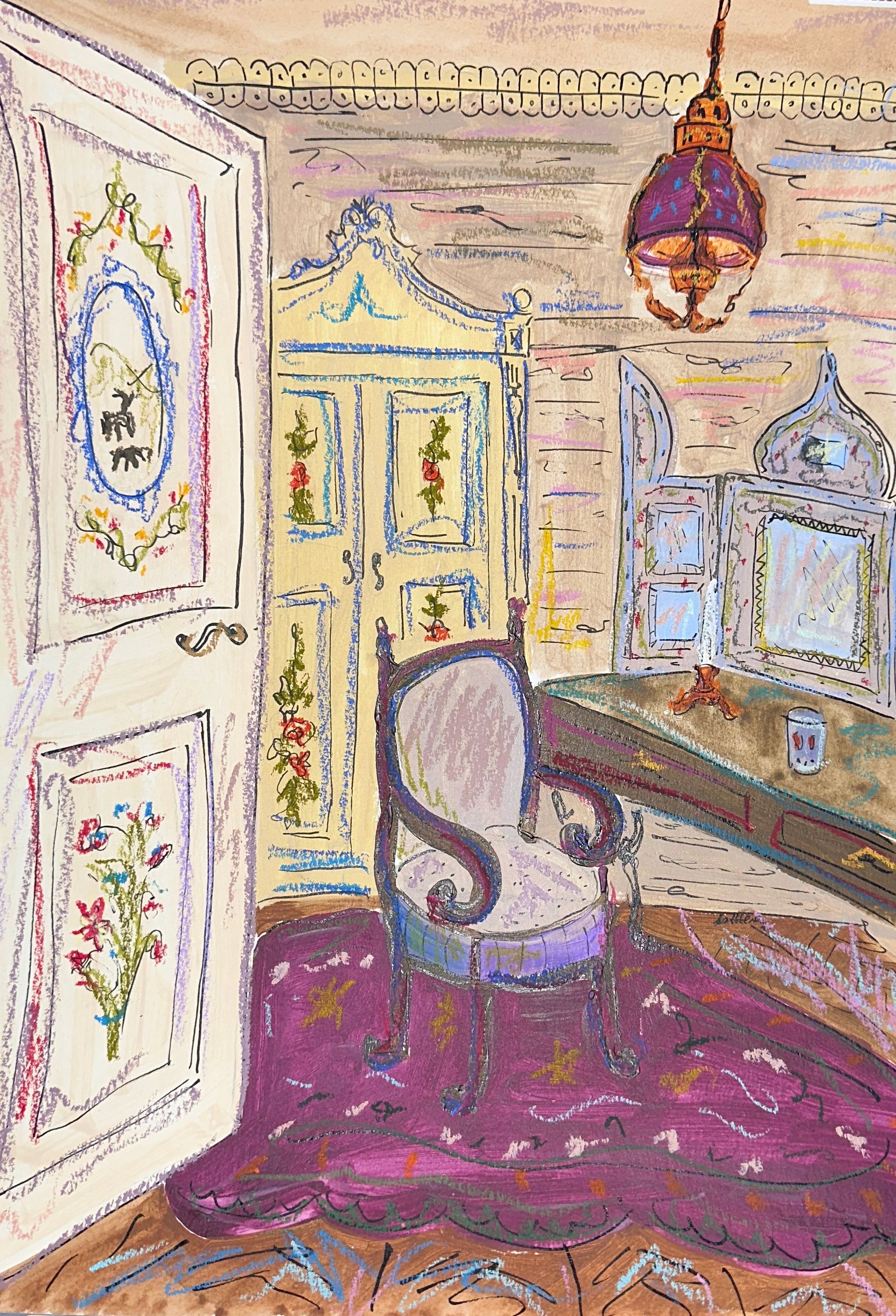 Катя Афонина (Авторская графика - 
                  30 x 40 см) Trikotazhka stories