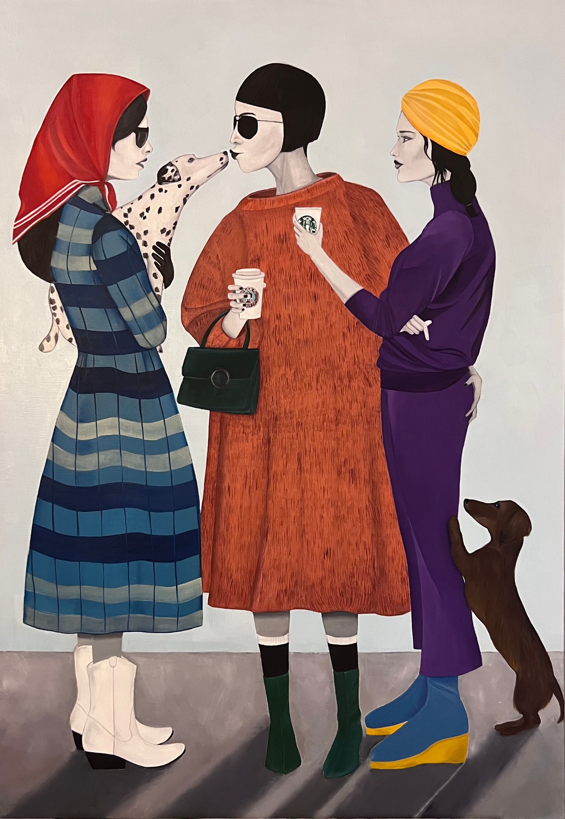 Нина Григель (Картина, живопись - 
                  70 x 100 см) Подружки