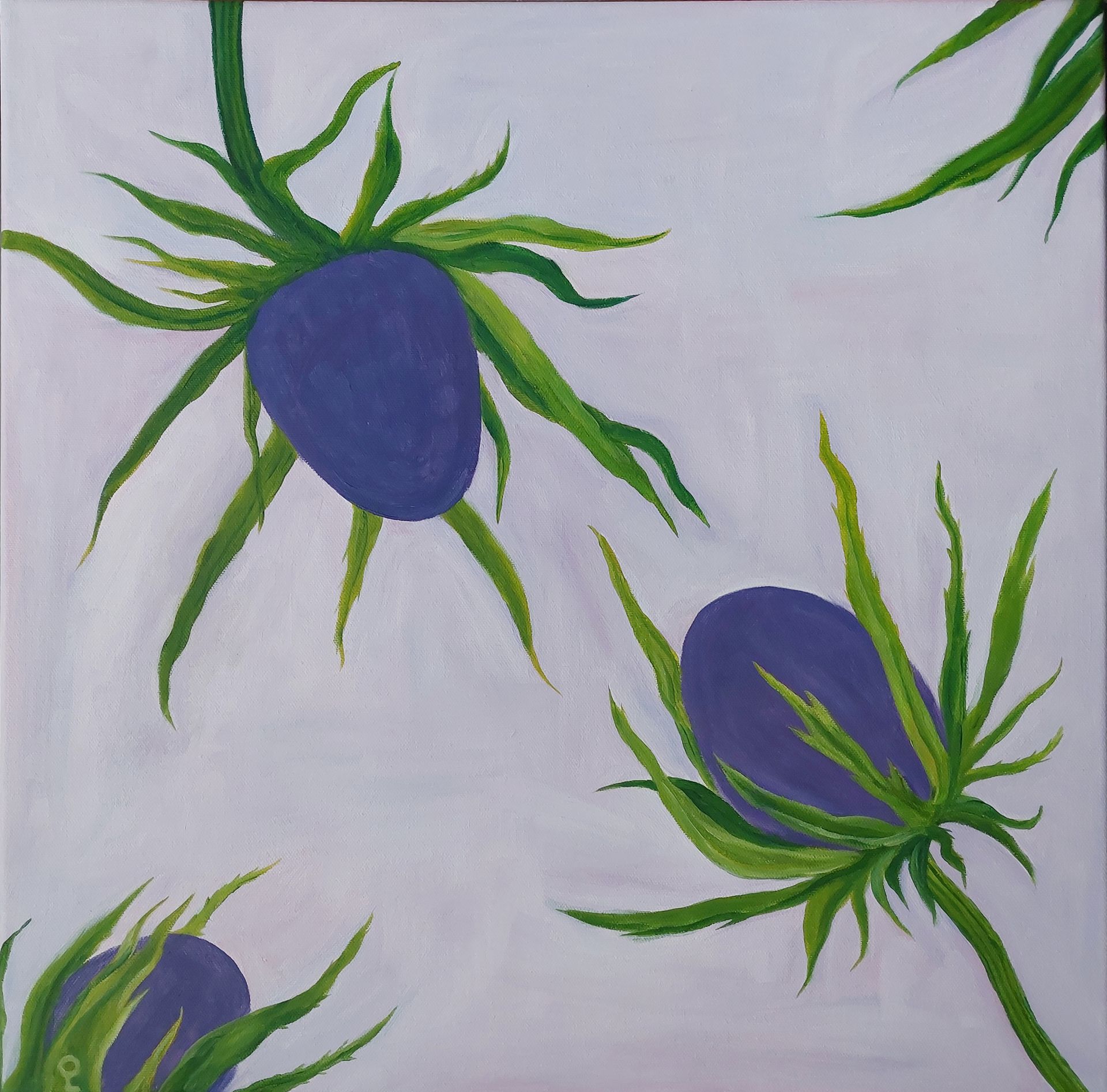 Оливия Лем (Картина, живопись - 
                  50 x 50 см) Синеголовник