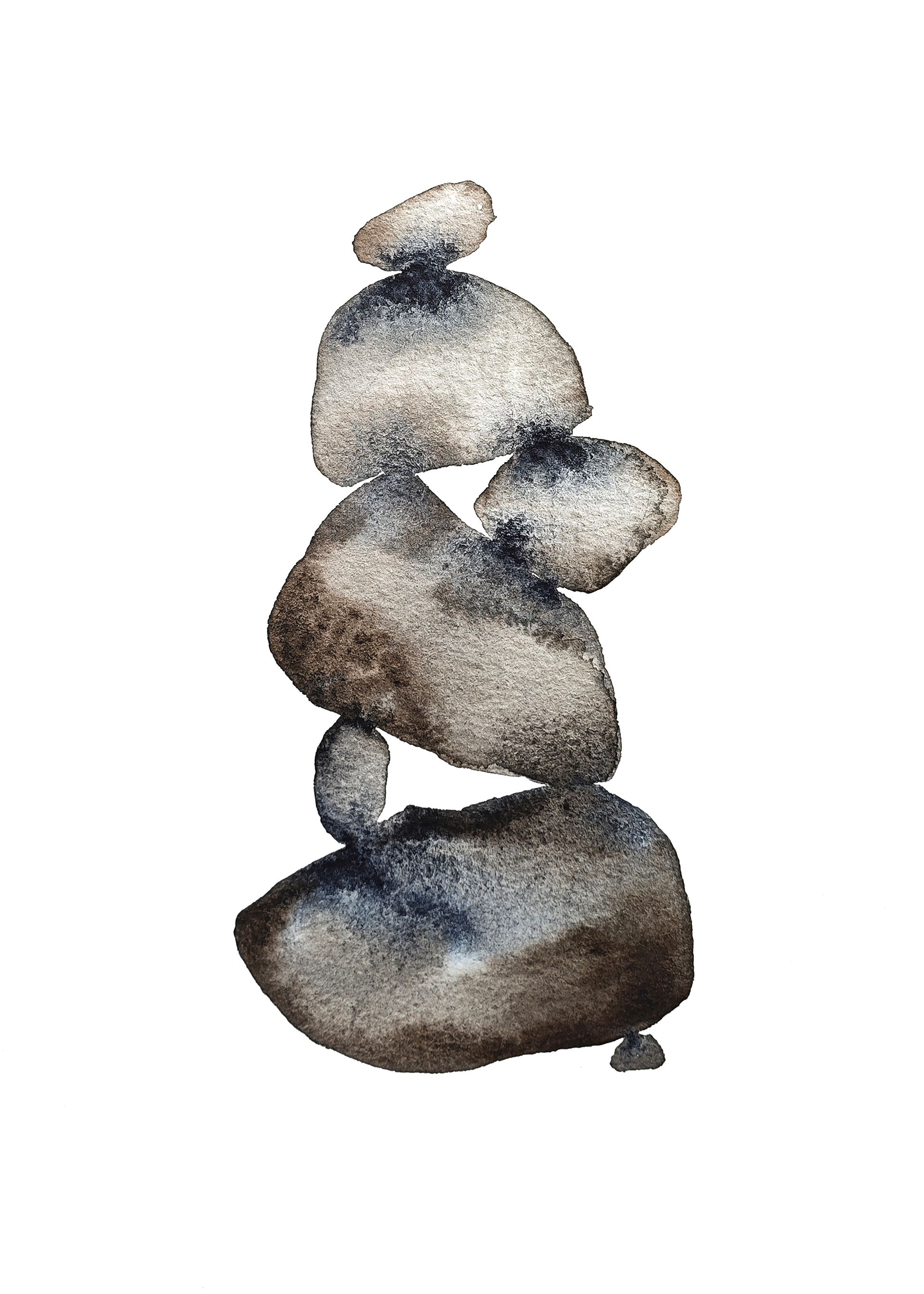 Тани Соул (Авторская графика - 
                  15 x 21 см) Каменный Дзен №3