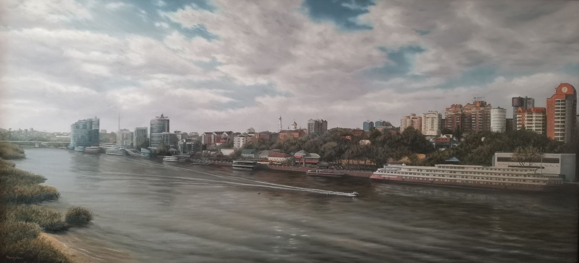 Елена Истомина (Картина, живопись - 
                  130 x 60 см) Вольный Дон