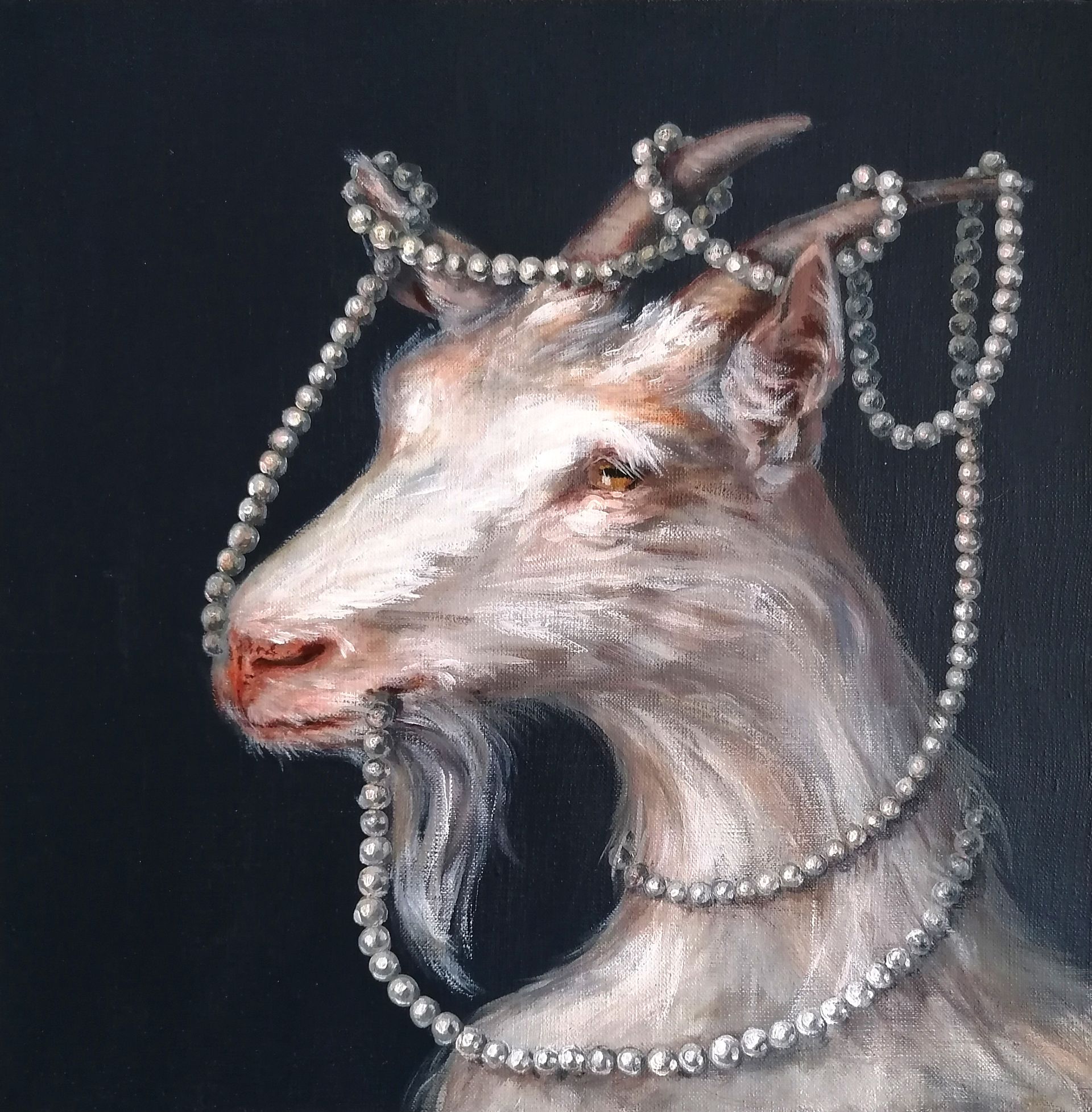 Юлия Куртова (Картина, живопись - 
                  40 x 40 см) Жемчужинка