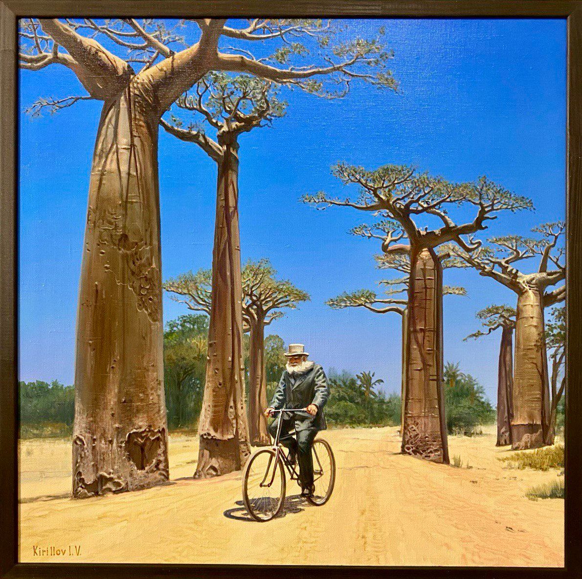 Игорь Кириллов (Картина, живопись - 
                  60 x 60 см) Сон писателя