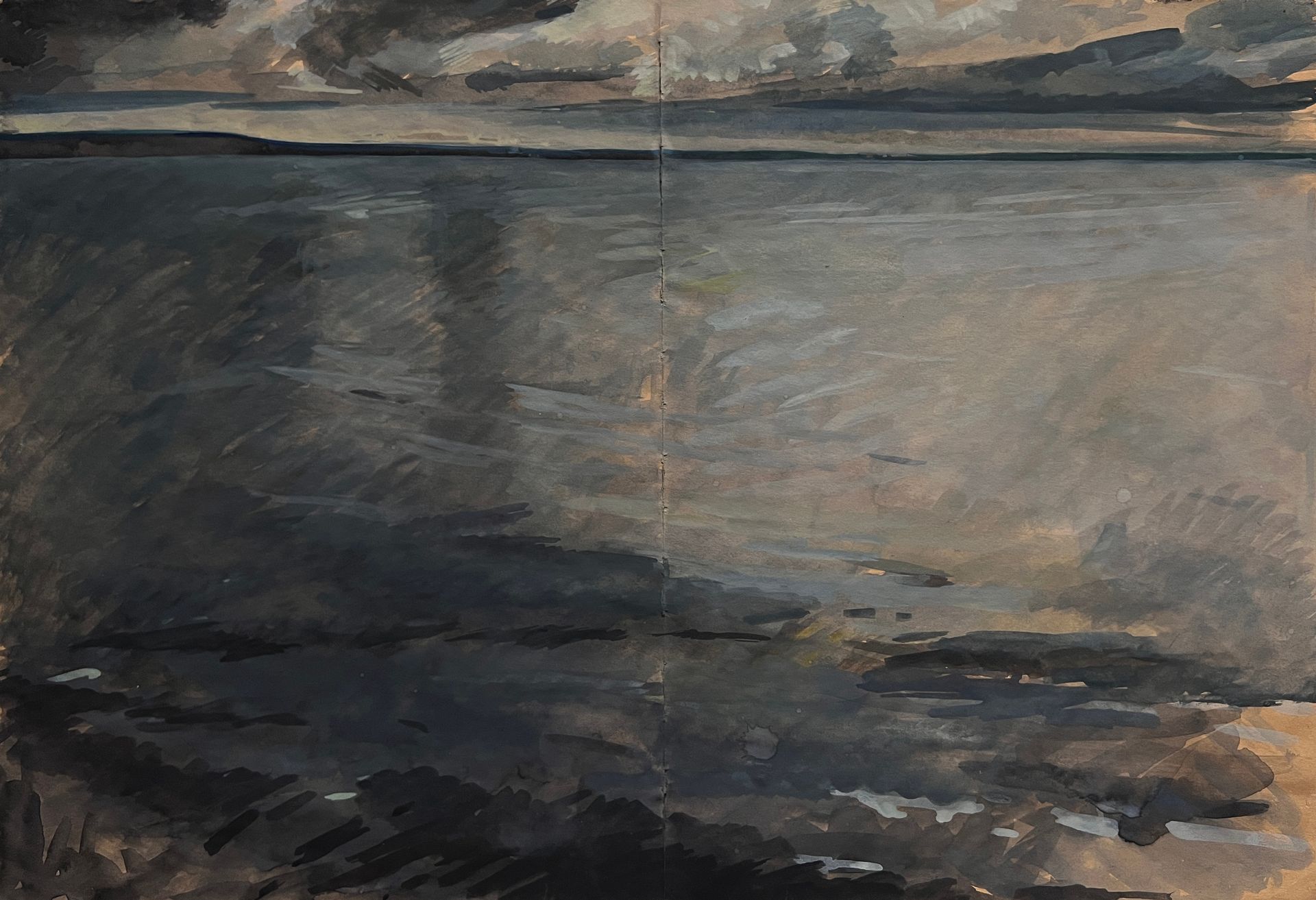 Кристина Новгородова (Авторская графика - 
                  42 x 28.5 см) Плещеево озеро