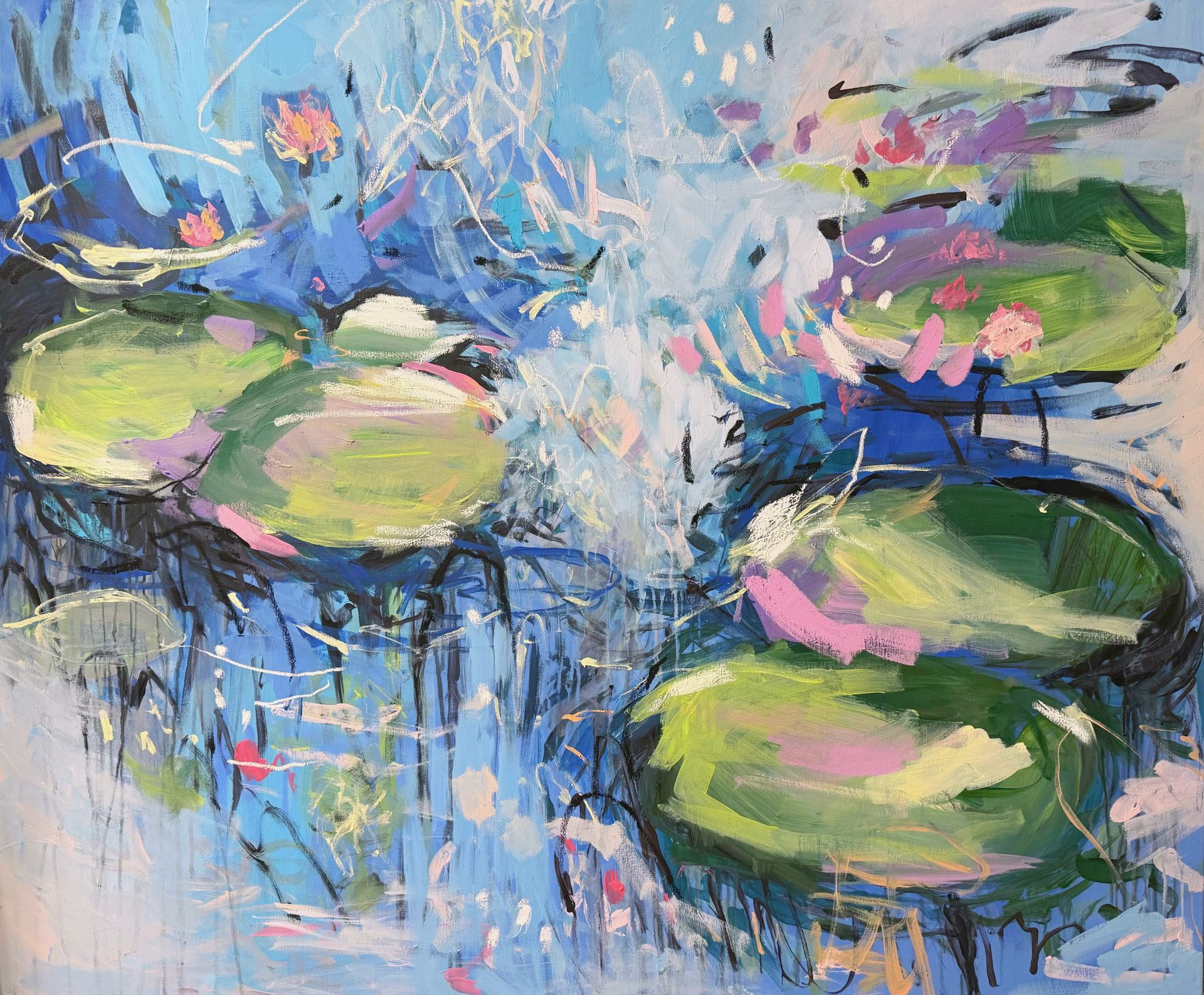 Анна Ганина (Картина, живопись - 
                  120 x 100 см) Water lilies