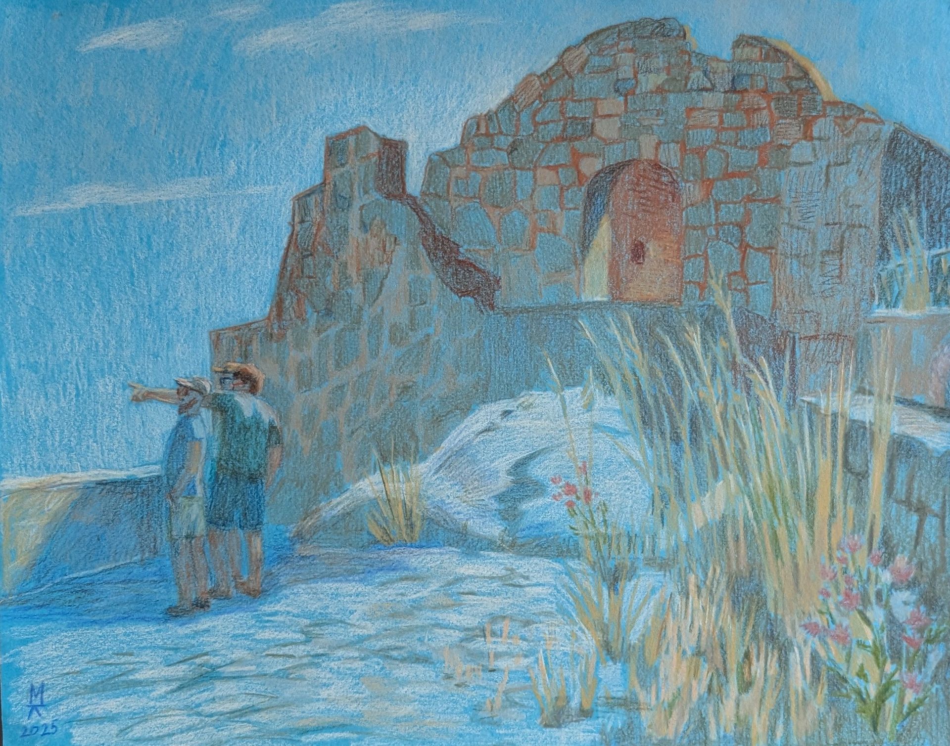 Екатерина Маланьина (Авторская графика - 
                  41 x 33 см) Дозор
