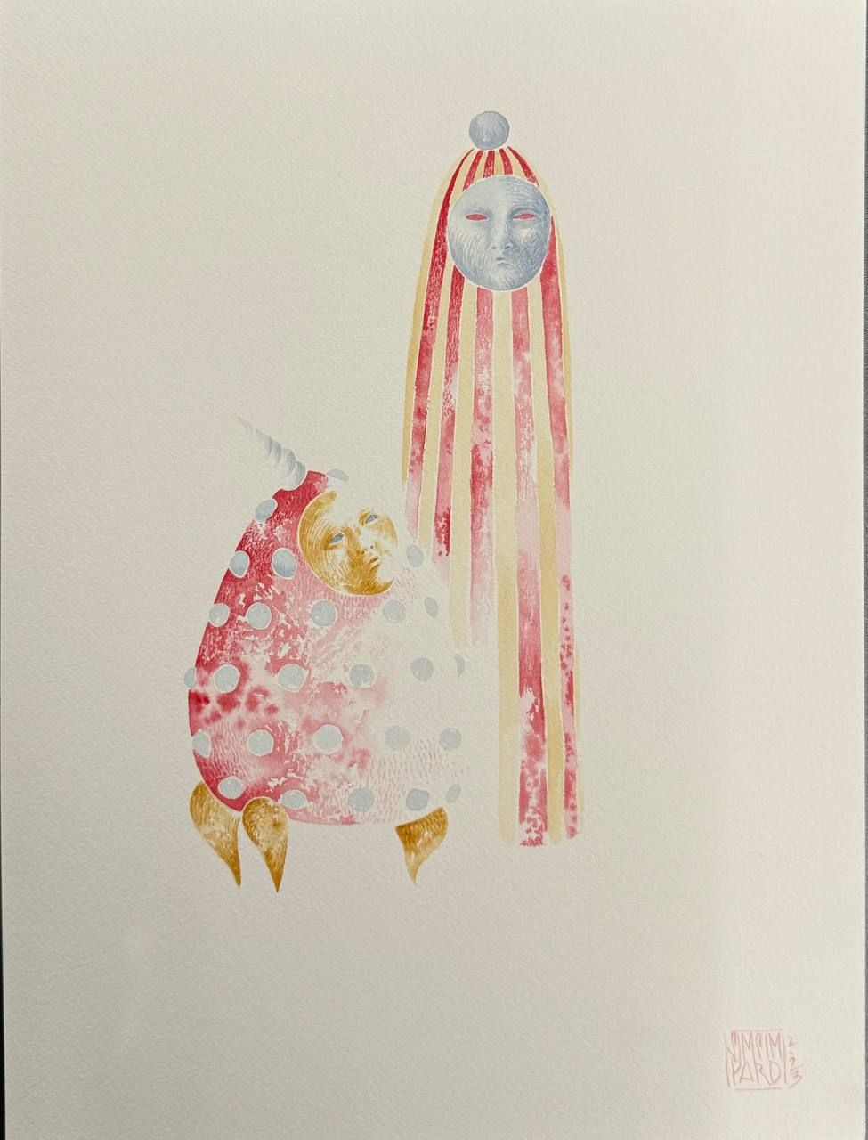 Серафима Сажина (Авторская графика - 
                  26 x 35 см) Не пара. Существа городские