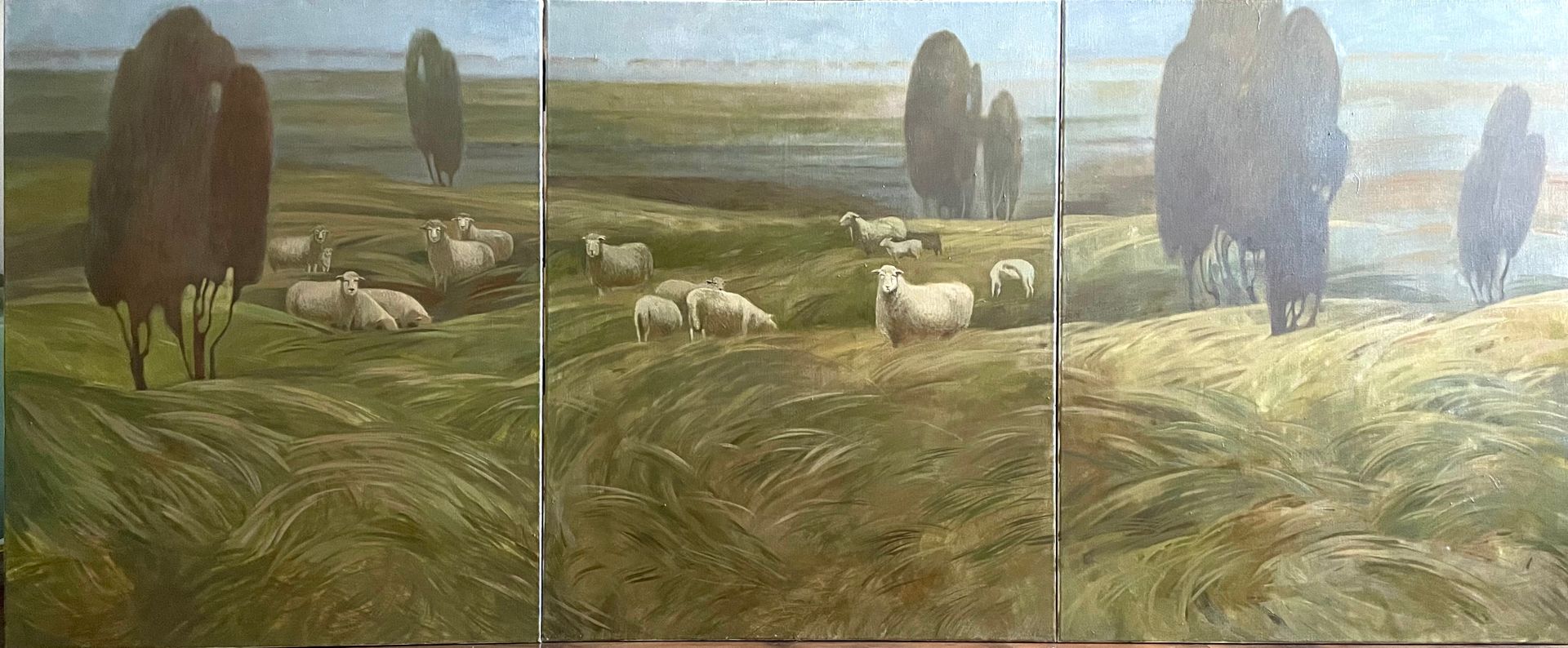 Анна Дёмина (Картина, живопись - 
                  240 x 100 см) Колпны, Орловская обл., Россия