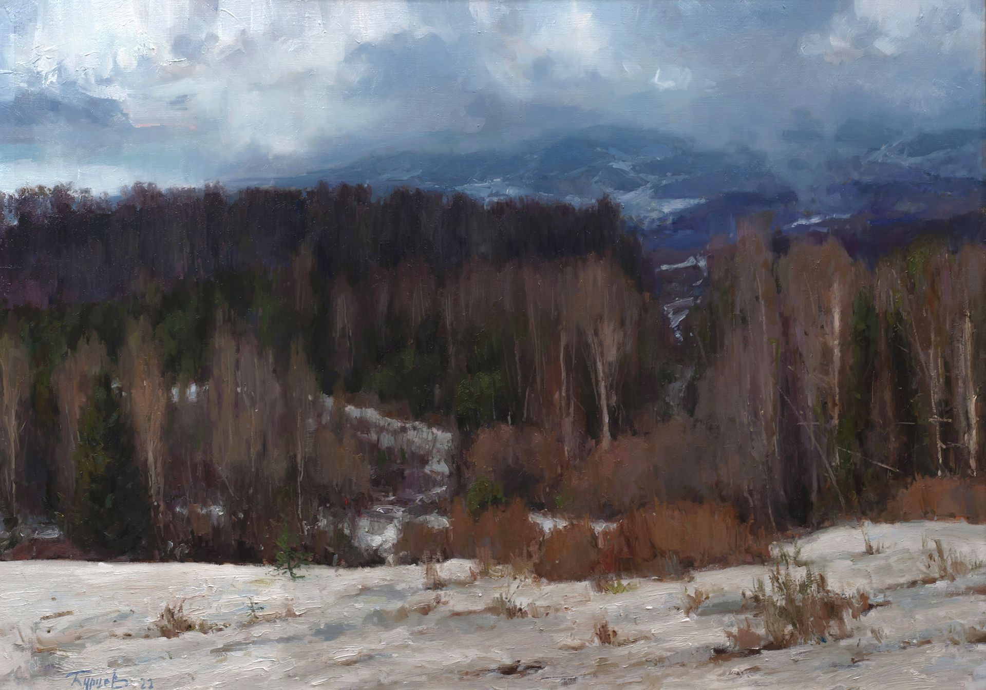 Евгений Бурцев (Картина, живопись - 
                  100 x 80 см) Величие Севера