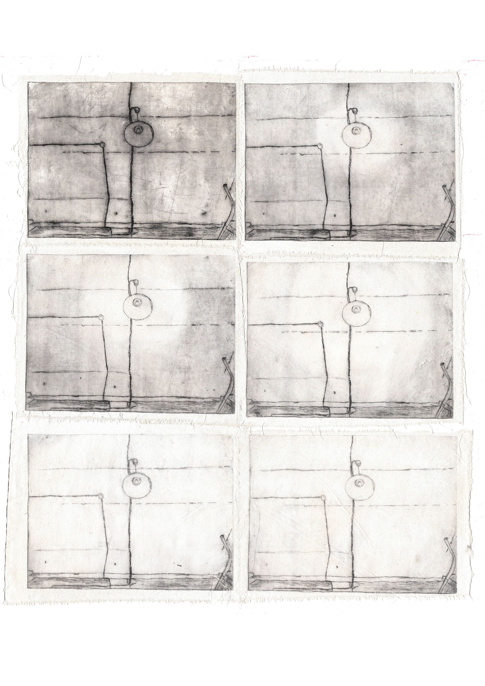 Серафима Бреслер (Графика печатная - 
                  44.5 x 51 см) Подъезд