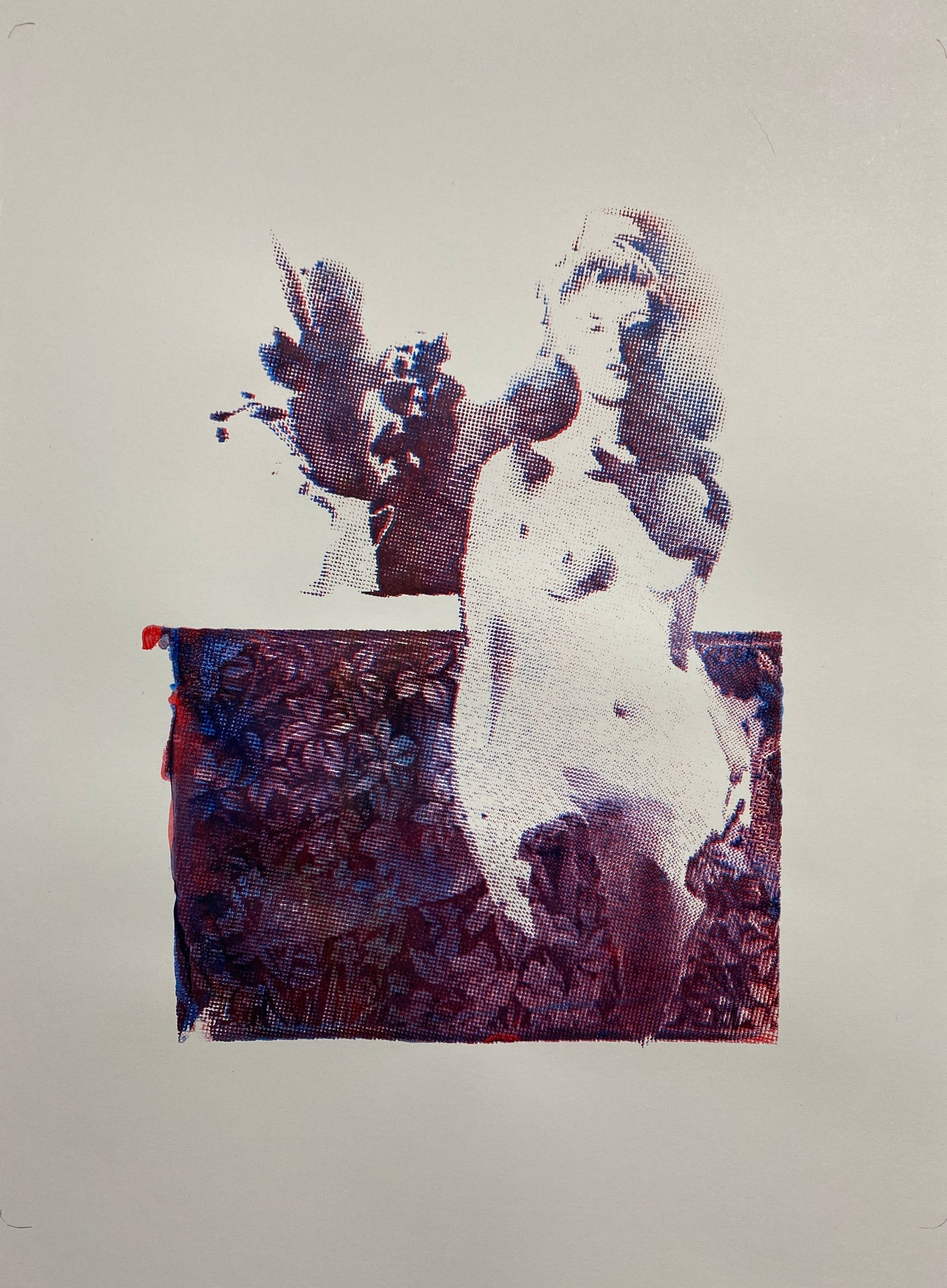 Надежда Воронцова (Графика печатная - 
                  29 x 40 см) Дама с зайчиками
