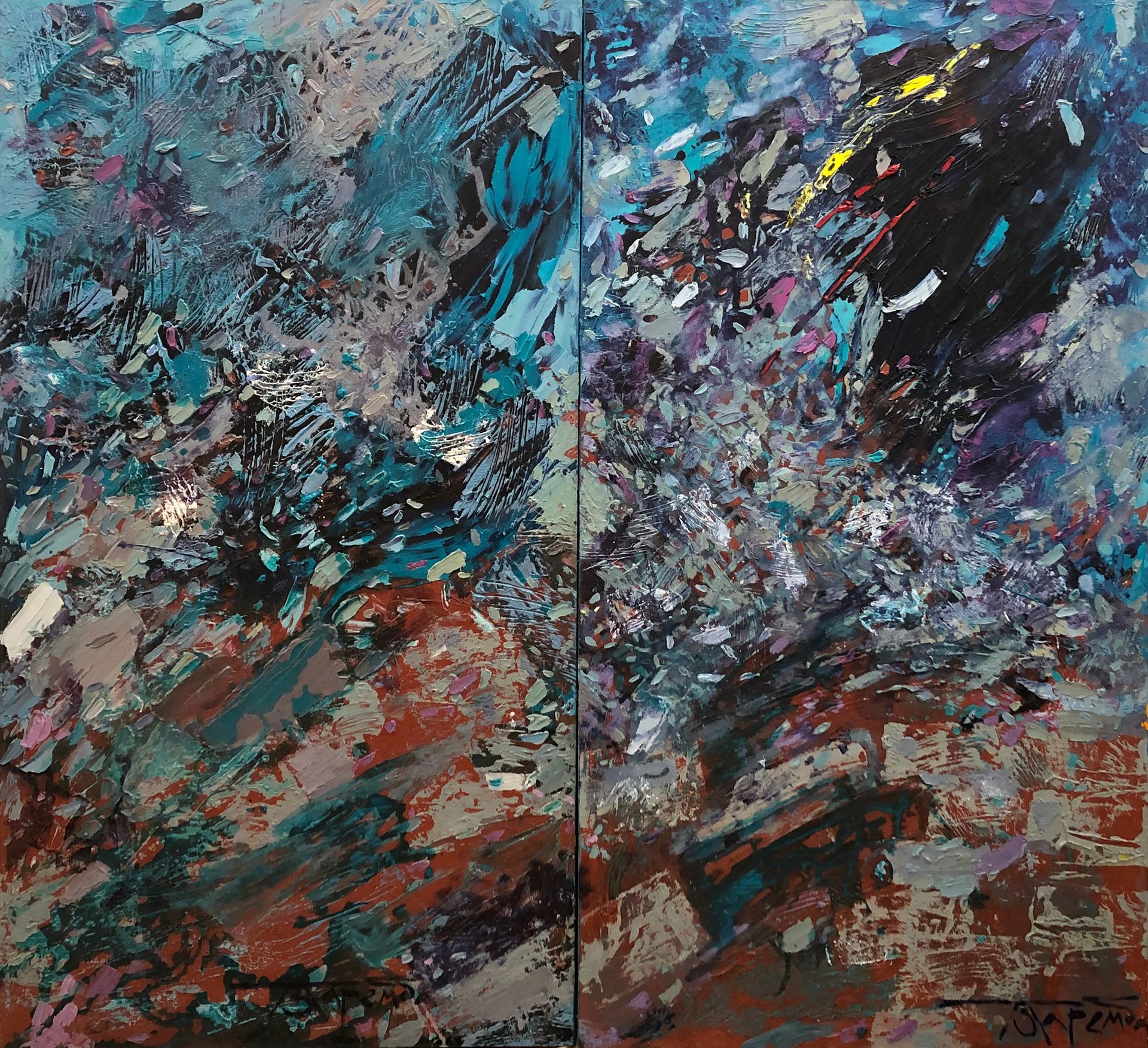 Полина Заремба (Картина, живопись - 
                  130 x 120 см) Лунный камень