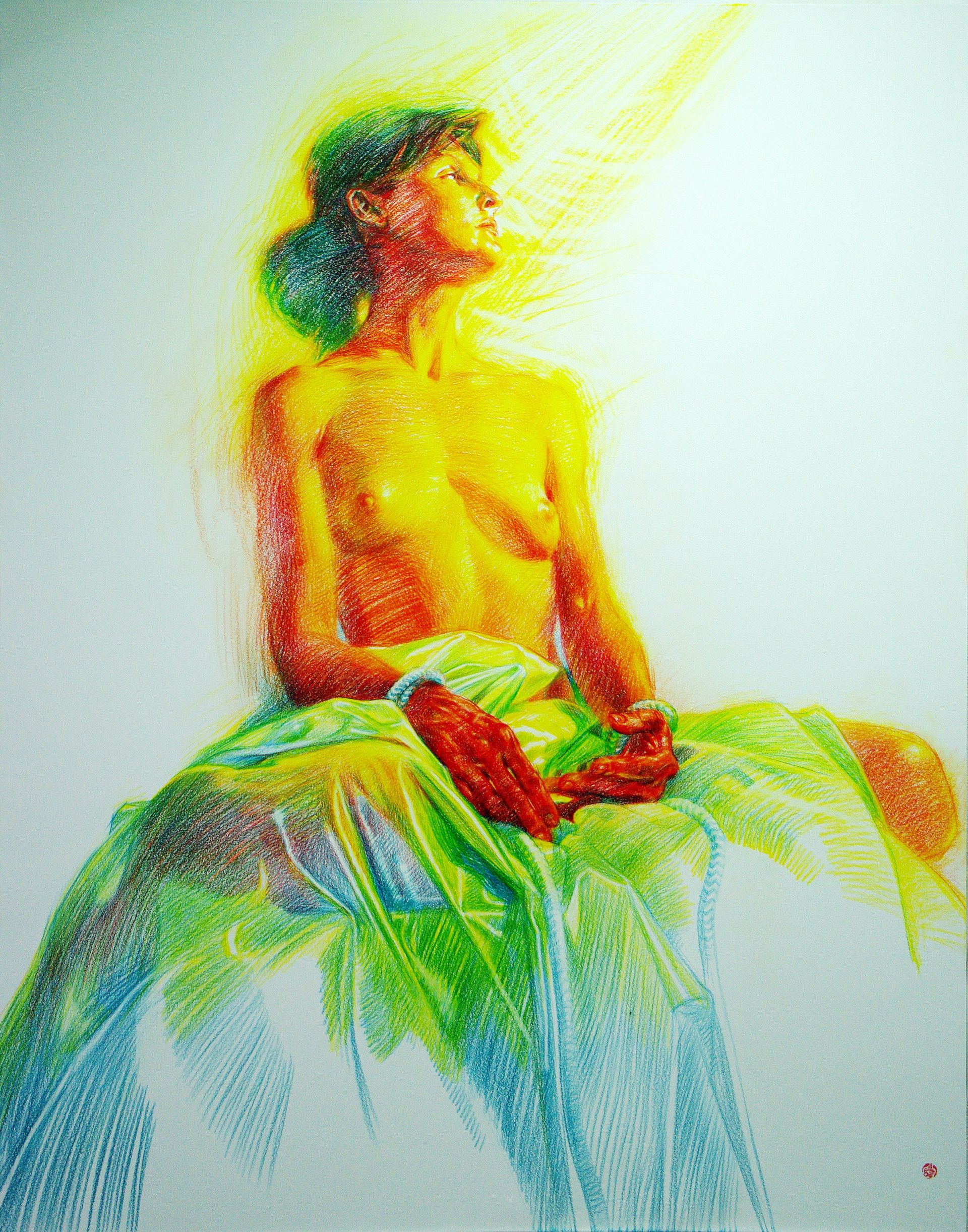 Алан Хатагты (Авторская графика - 
                  114 x 145 см) Иллюзия свободы