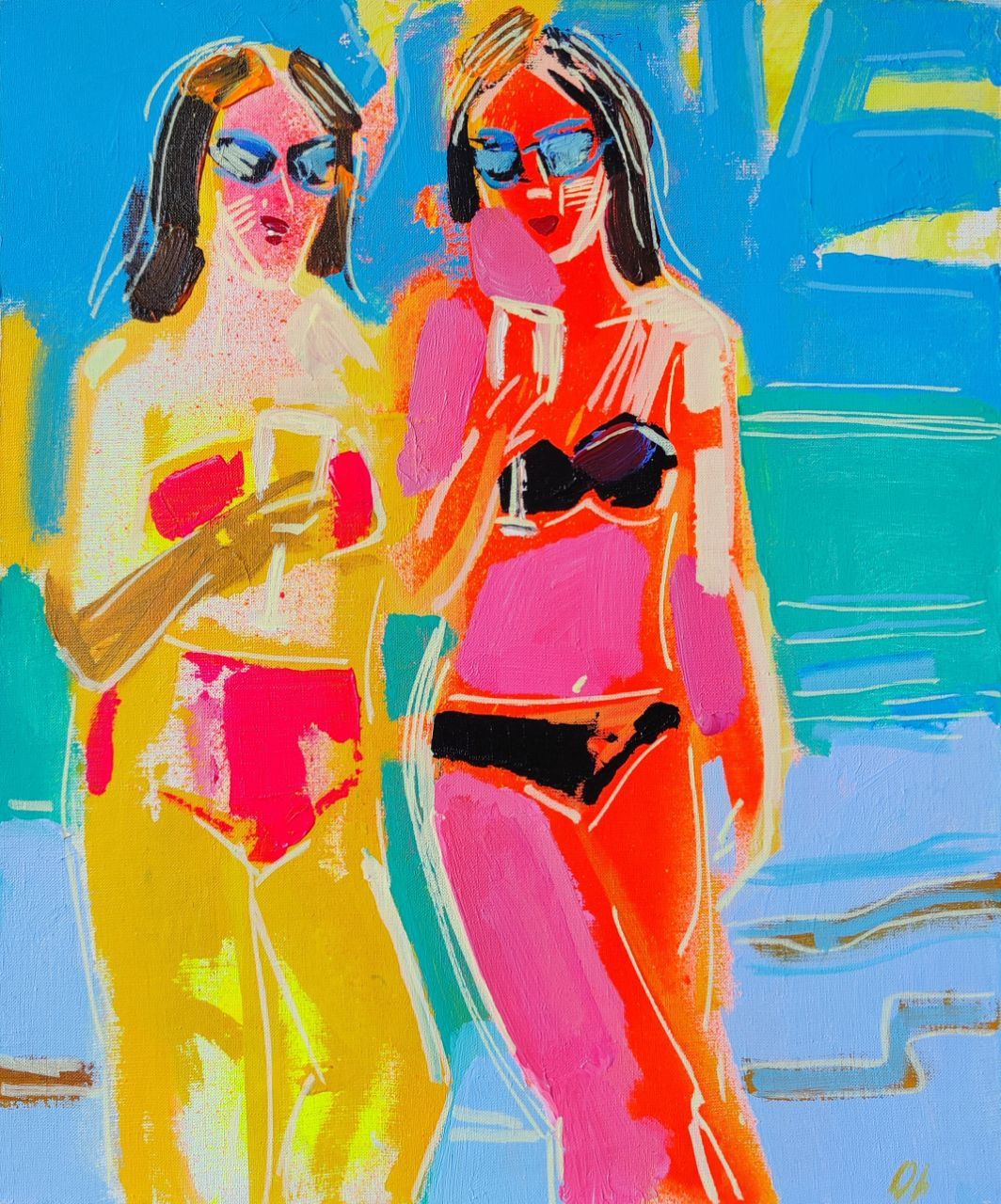 Олеся Лишаева (Картина, живопись - 
                  50 x 60 см) Cocktails