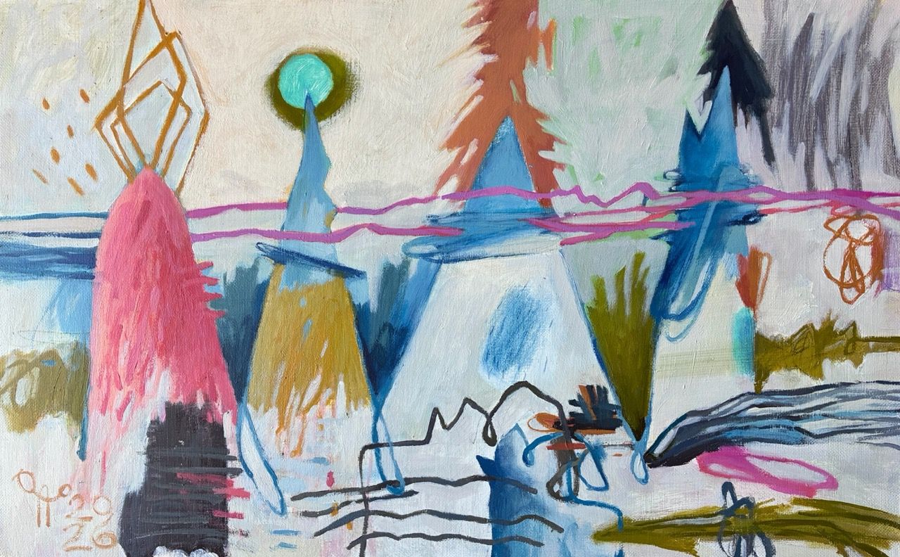 Олег Агафонов (Картина, живопись - 
                  80 x 50 см) Знаки. Знамения. Видения