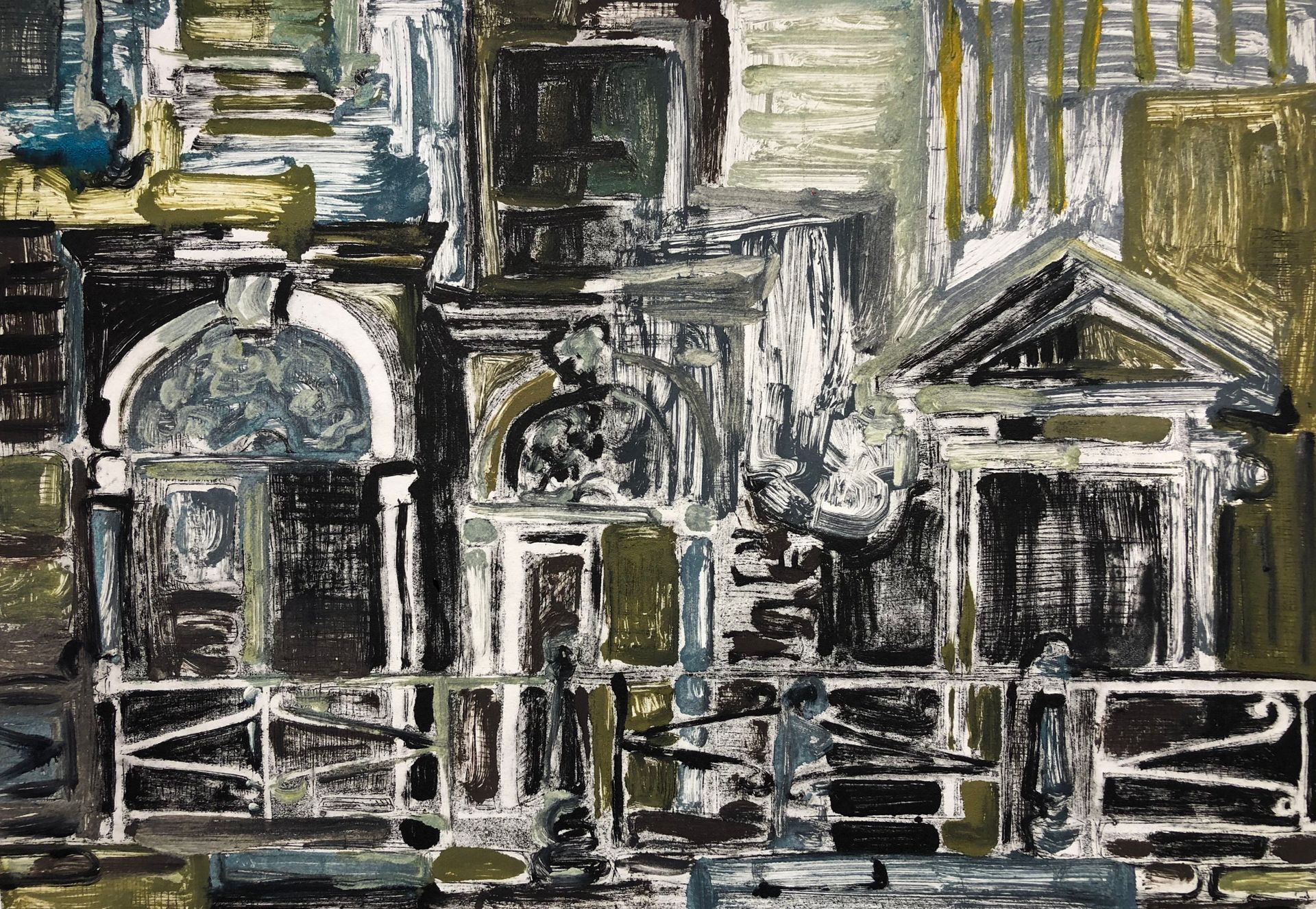 Мария Зайцева (Графика печатная - 
                  50 x 42 см) Двери Венеции