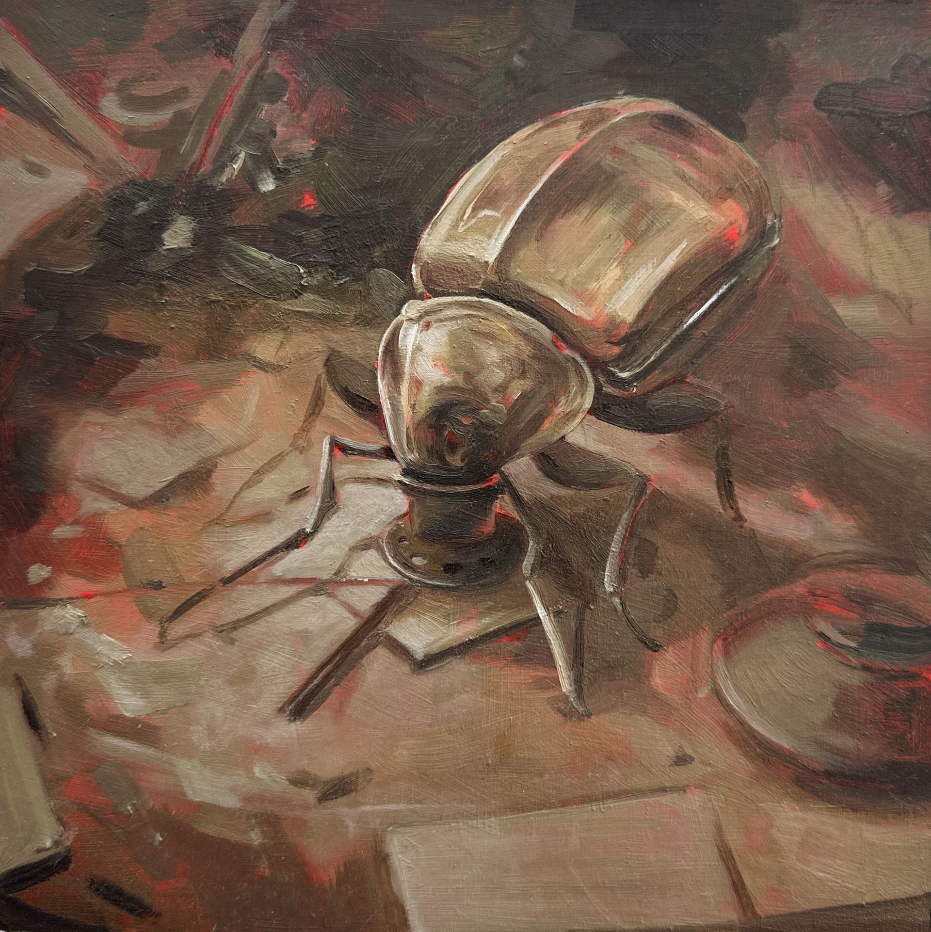 Дина Лепченкова (Картина, живопись - 
                  20 x 20 см) Имитации. Объект 1