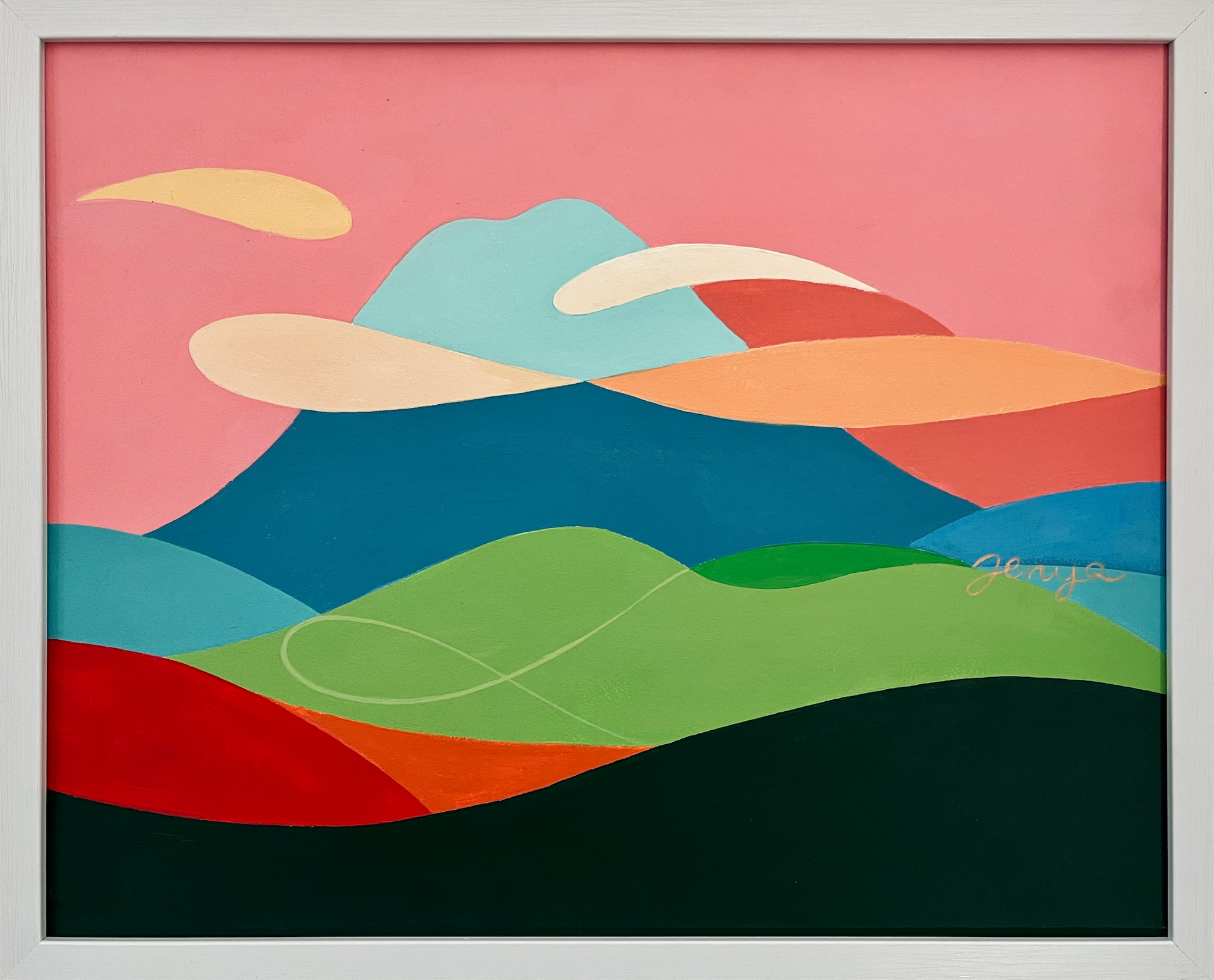 Jenya Jary (Картина, живопись - 
                  50 x 40 см) Удина – вулкан Камчатки