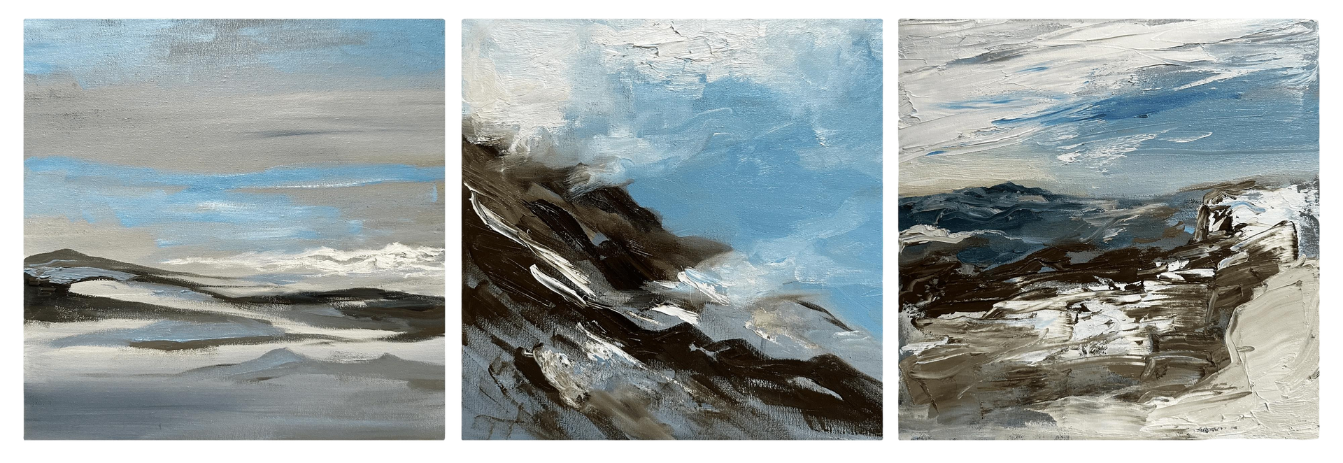 Оксана Горбунова (Картина, живопись - 
                  90 x 30 см) Синева гор