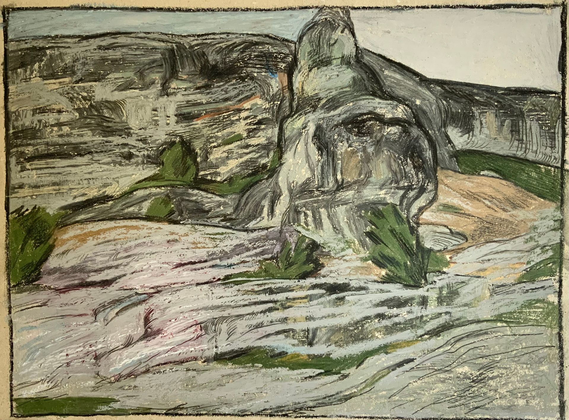 Елизавета Тульчинская (Авторская графика - 
                  31 x 23 см) Скалы