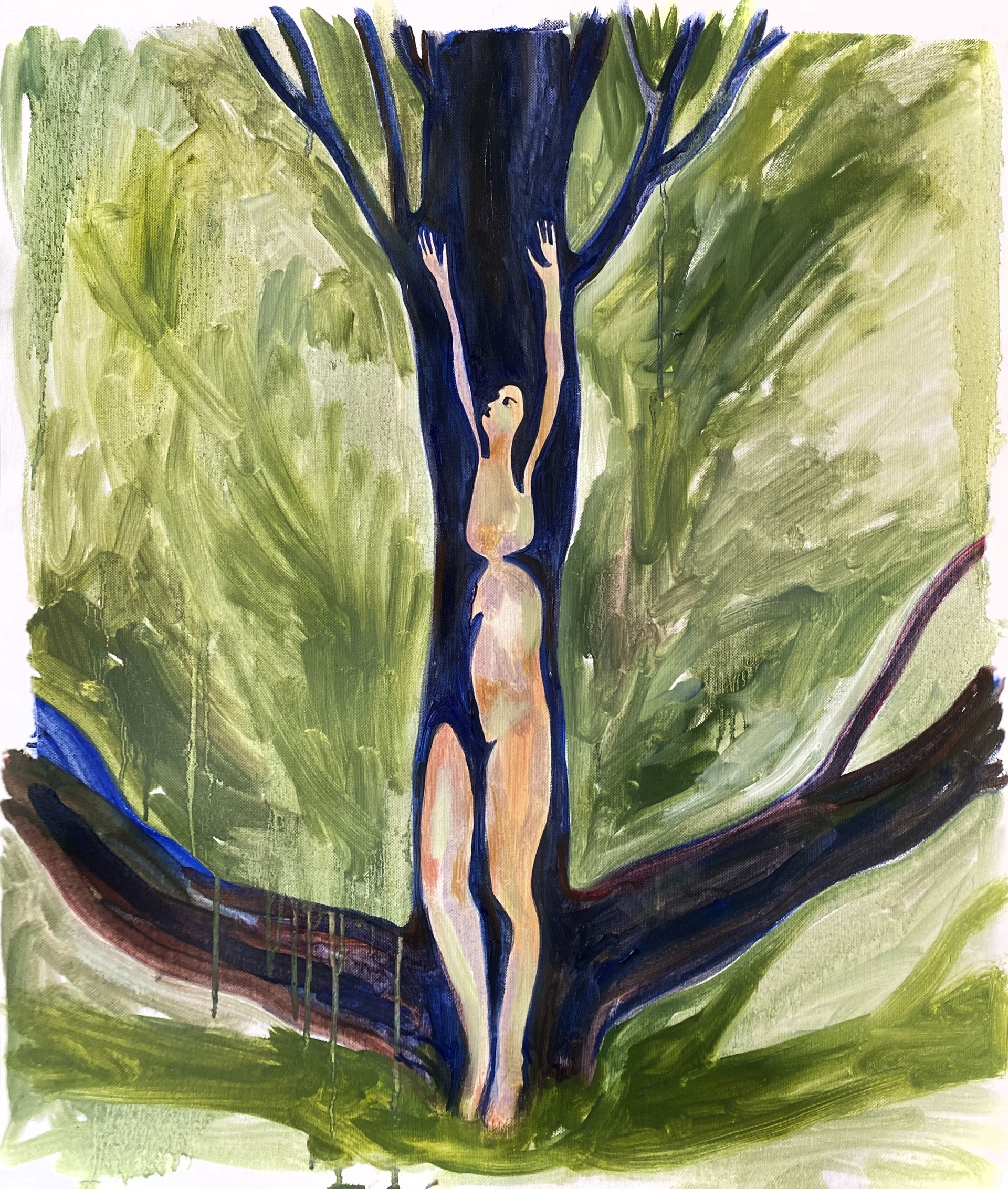 Оля Душкина (Картина, живопись - 
                  58 x 66 см) Я-дерево?