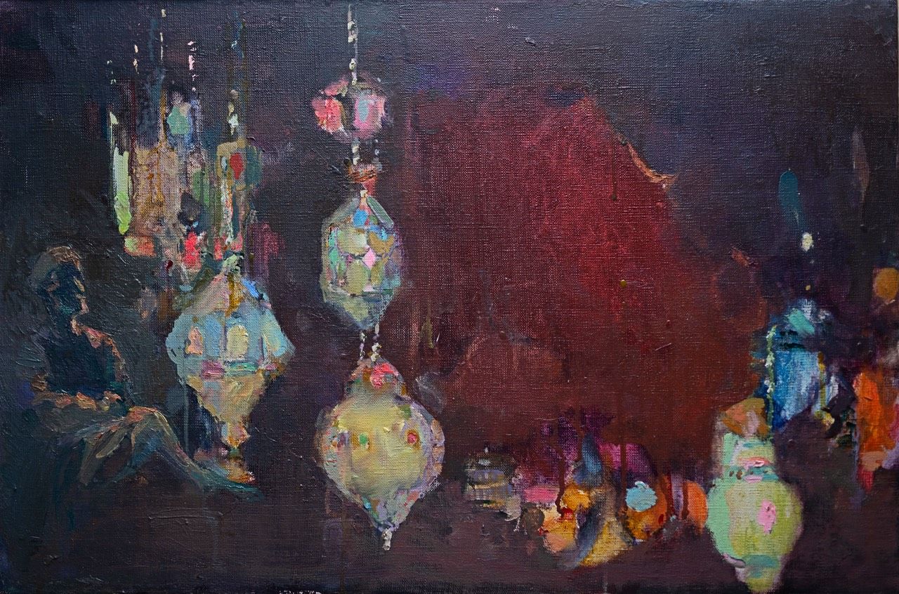 Виктория Глинкина (Картина, живопись - 
                  60 x 40 см) Фонарики