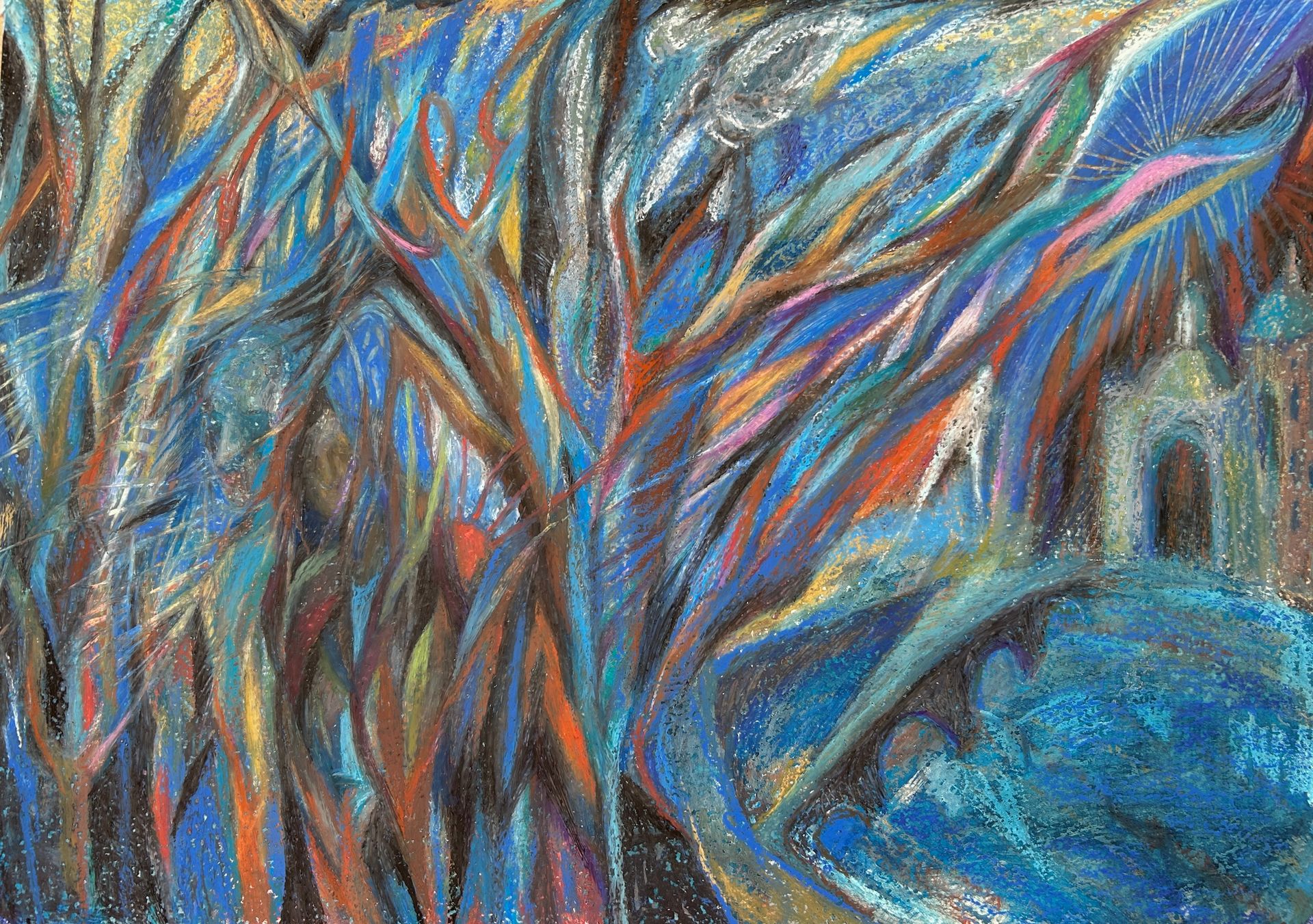 Юнна Никитина (Авторская графика - 
                  60 x 42 см) Привет из прошлого в прошлое