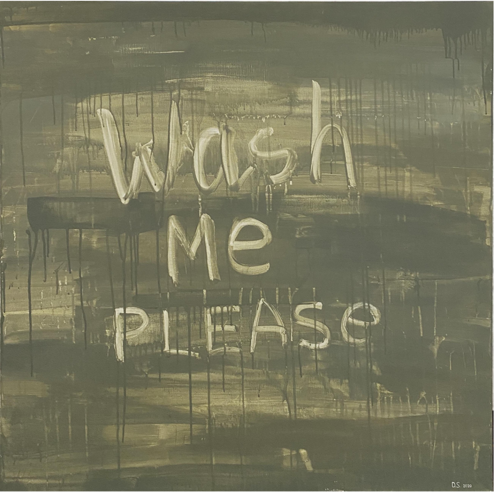 Джемма Саттар (Картина, живопись - 
                  100 x 100 см) Wash me please