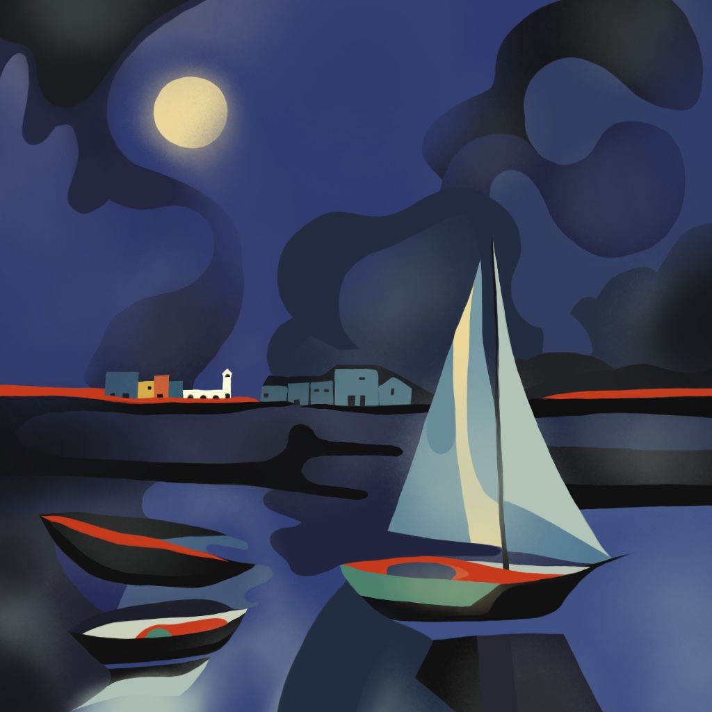 Нина Цориева (Картина, живопись - 
                  70 x 70 см) Морской пейзаж