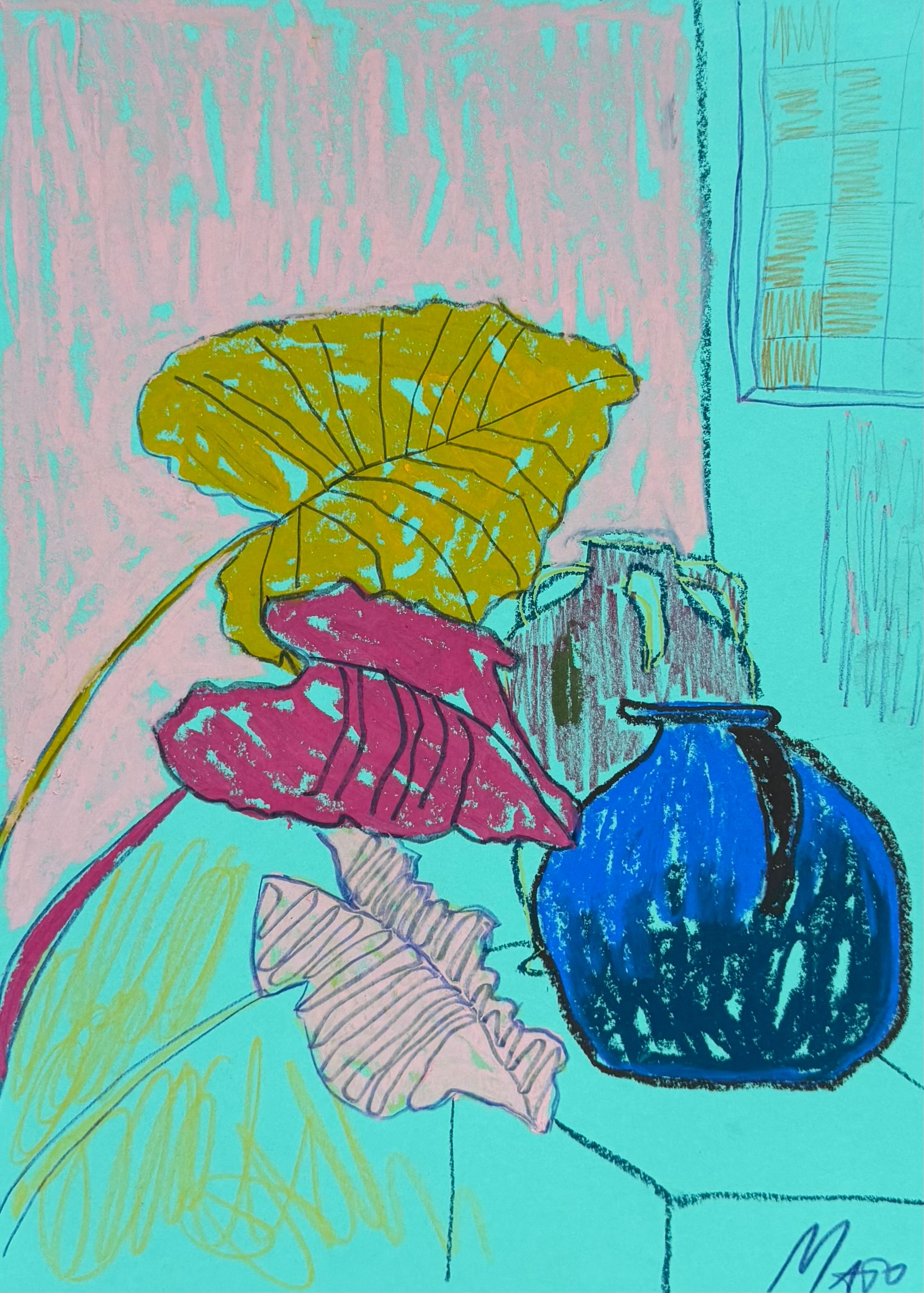 Александра Мато (Авторская графика - 
                  25 x 35 см) Листья