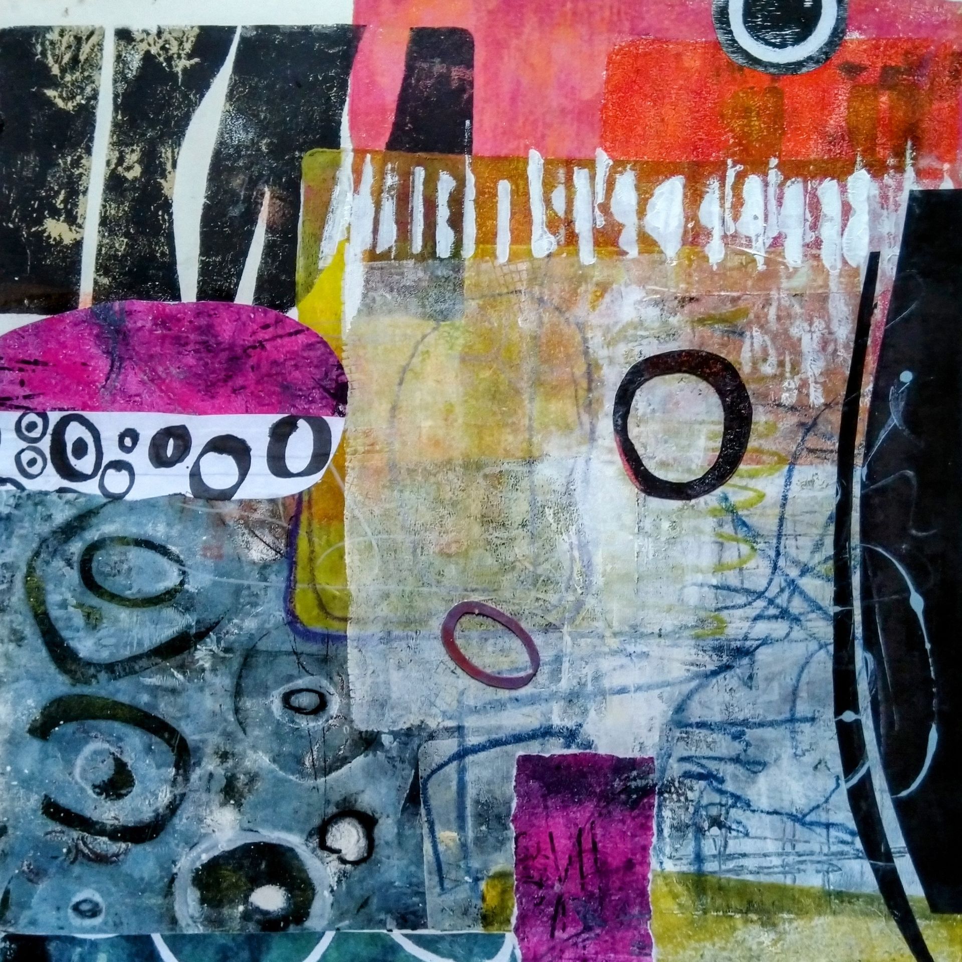 Каринэ Андриасян (Коллаж / ассамбляж - 
                  40 x 40 см) Little Things — 2 (Серия)