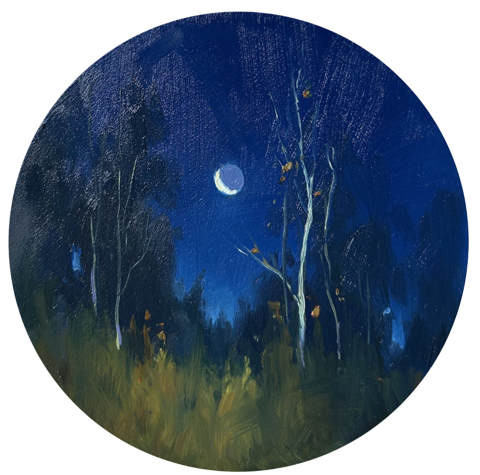 Александра Савина (Картина, живопись - 
                  15 x 15 см) Полумесяц