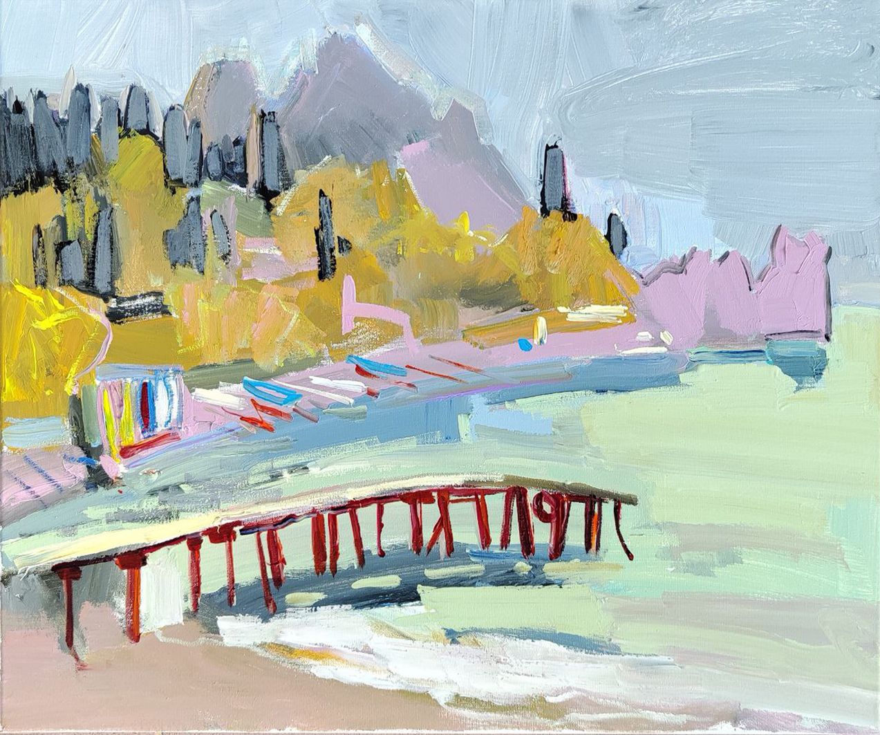 Олеся Лишаева (Картина, живопись - 
                  60 x 50 см) Туманный день