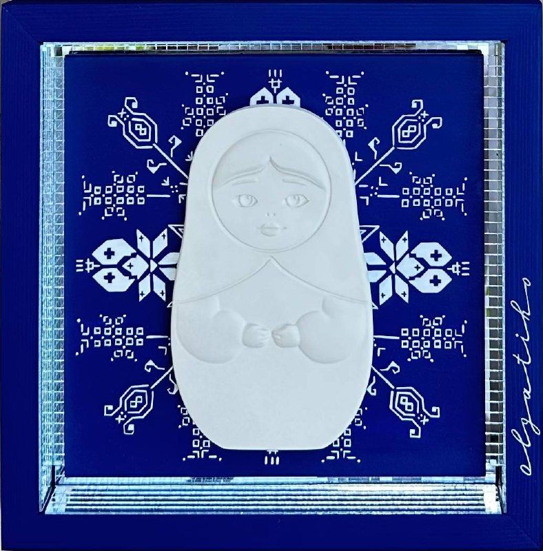 Ольга Зайцева (Картина, живопись - 
                  25 x 25 см) Славянский шик №15