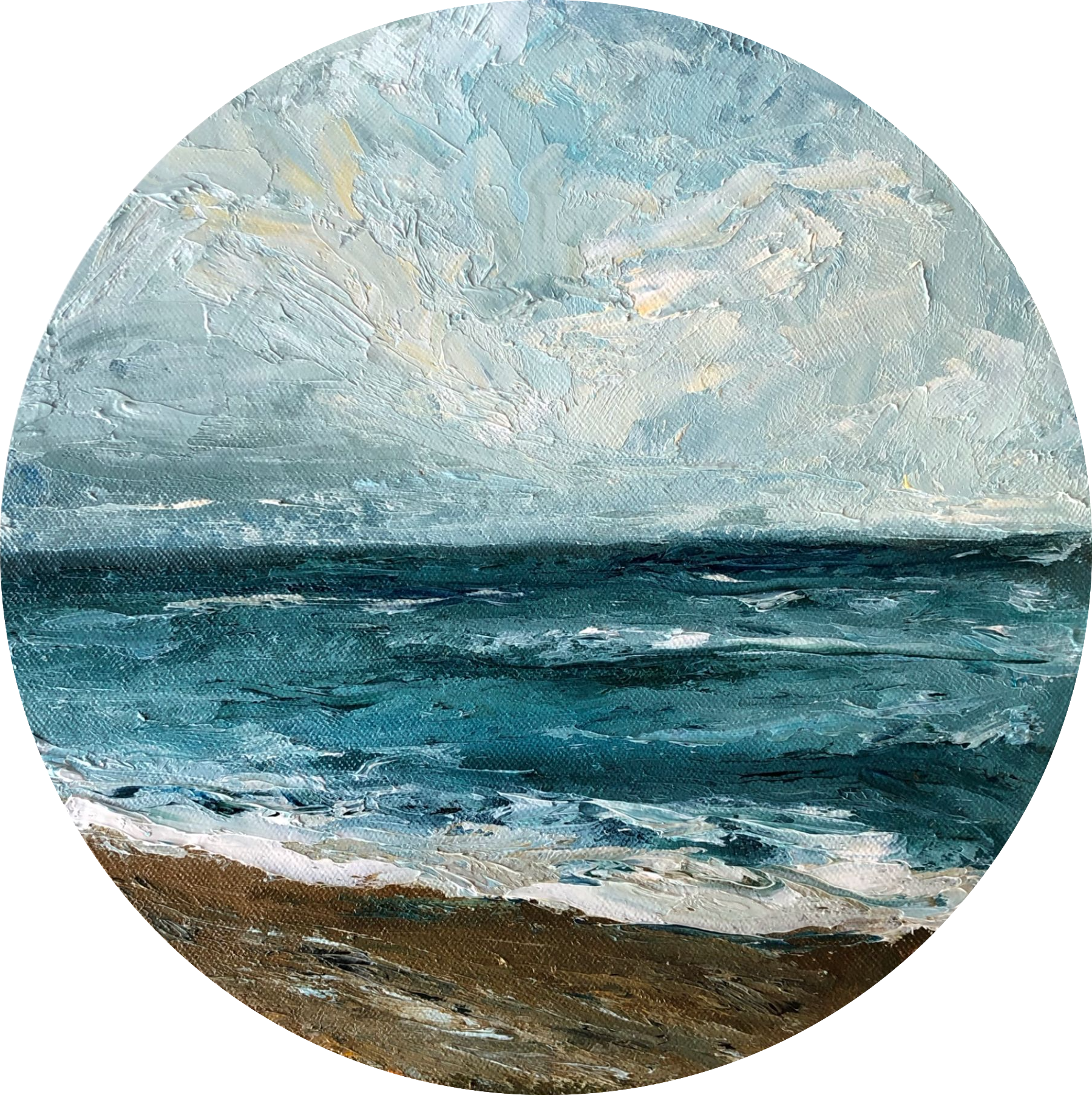 Маргарита Басалей (Картина, живопись - 
                  25 x 25 см) Лазурь