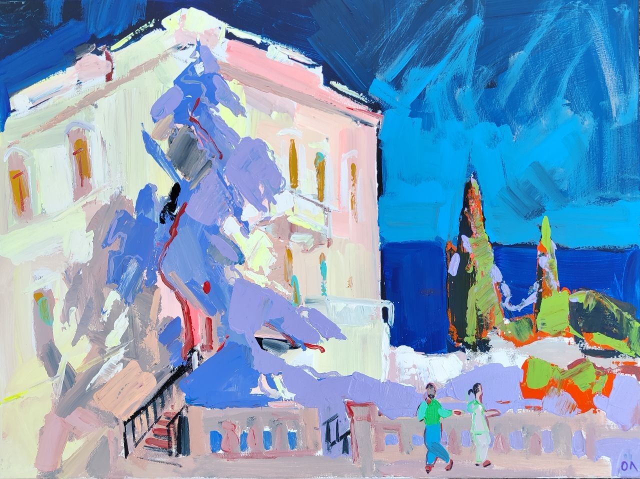 Олеся Лишаева (Картина, живопись - 
                  80 x 60 см) Сад не фоне моря