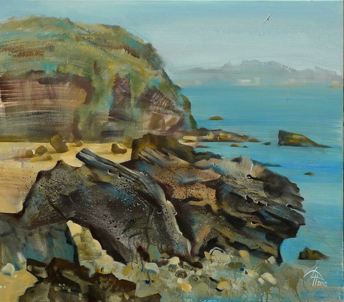 Динара Хёртнагль (Картина, живопись - 
                  70 x 60 см) Берег острова Вэй Джоу (Китай)