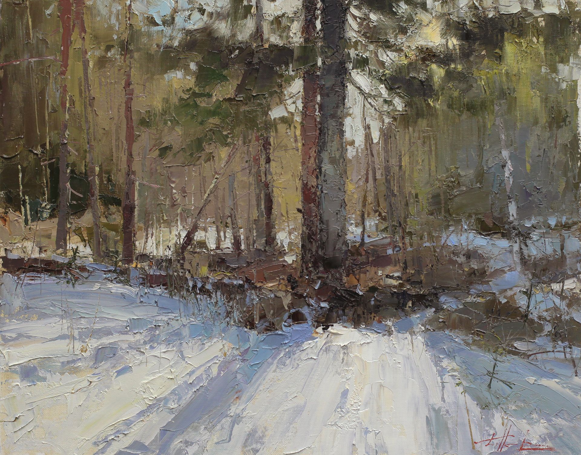Евгений Бурцев (Картина, живопись - 
                  50 x 40 см) Лесные прогулки