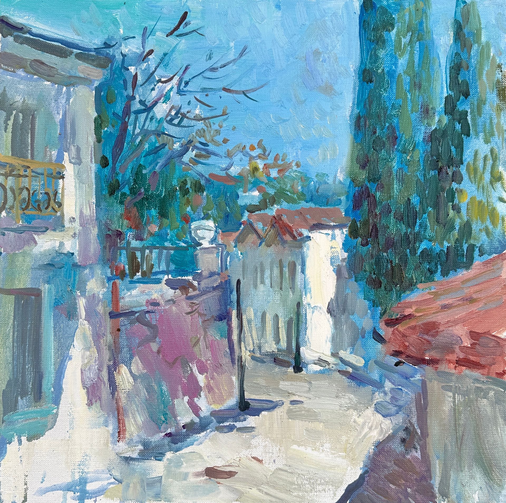 Илья Хахарев (Картина, живопись - 
                  40 x 40 см) Летний день